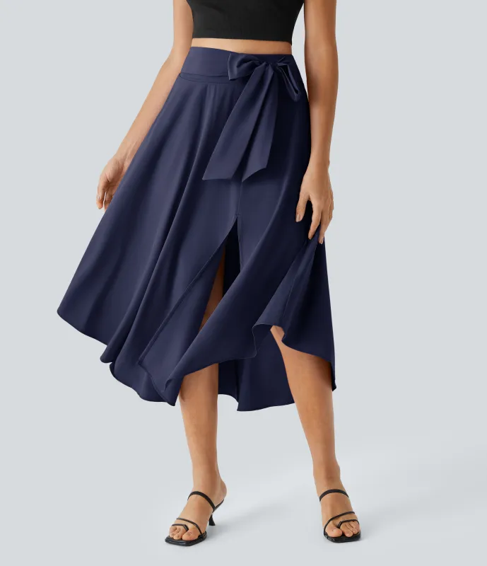 Halara Falda casual midi fluida Breezeful™ 2 en 1 con abertura lateral y tiro alto de secado rápido - Patriot Blue - XS(regular) sold by Halara