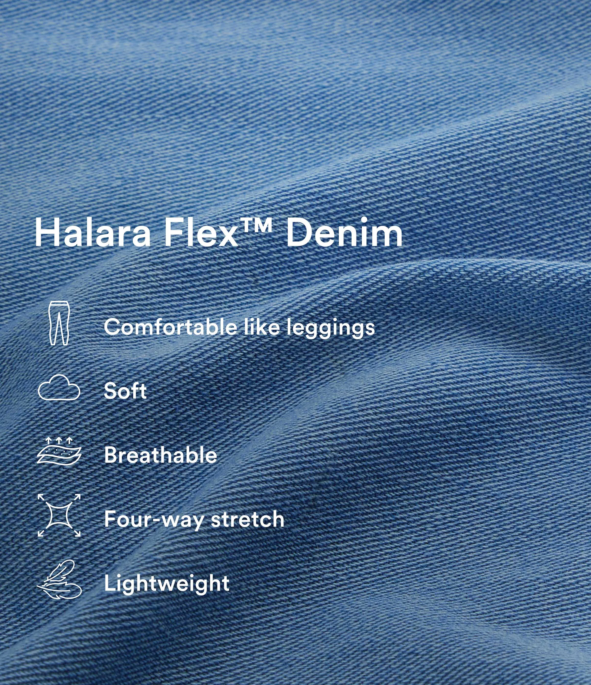 Halara Jeans Baggy Halara Flex™ Denim elástico lavado múltiple bolsillo tiro alto pierna ancha - Blue Gray Denim - M(tall) sold by Halara product image thumbnail 3