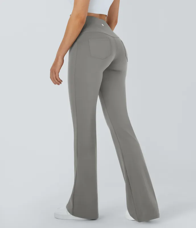 Halara Leggings de yoga acampanados de tiro alto con bolsillos - Silent Storm - XS(regular) made by Halara