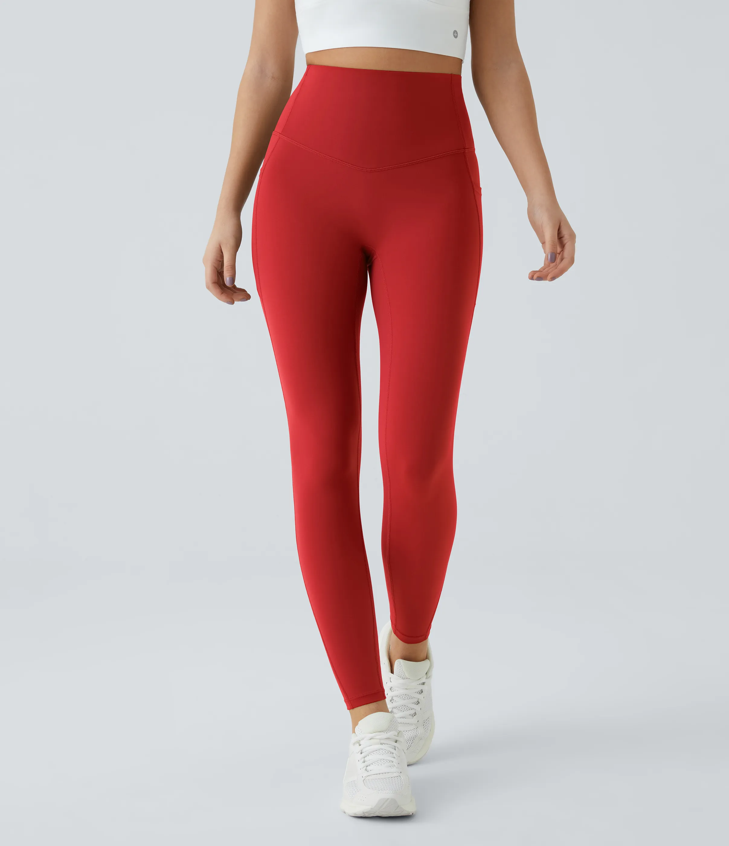Halara Leggings SoCinched UltraSculpt entrenamiento control abdomen bolsillo lateral tiro alto - Aura Orange - M(full_length) sold by Halara product image thumbnail 3