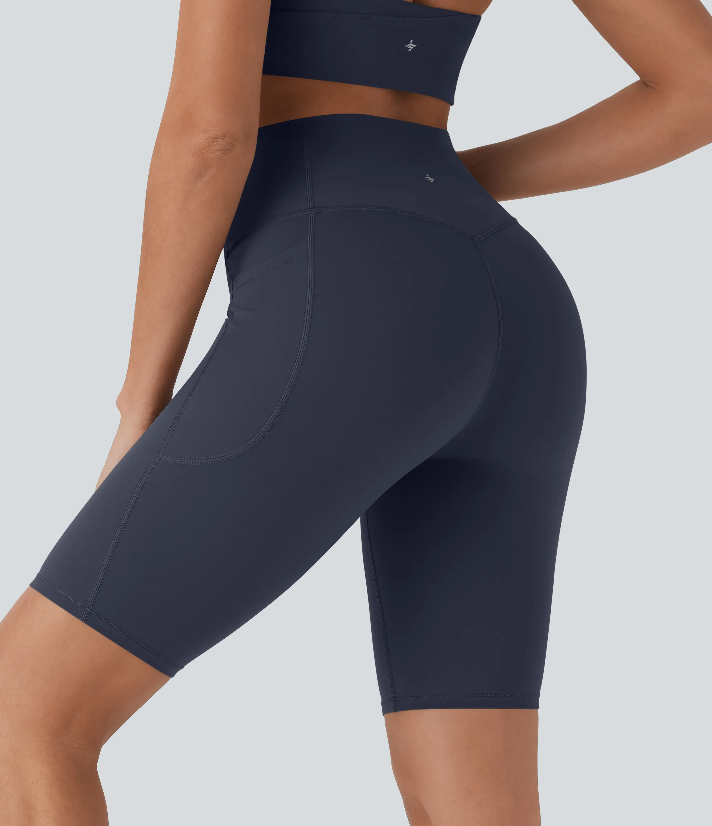 Halara Shorts biker Halara UltraSculpt™ moldeadores tiro alto con reductor de abdomen y bolsillos laterales 22.8cm - Mood Indigo - L sold by Halara product image thumbnail 3