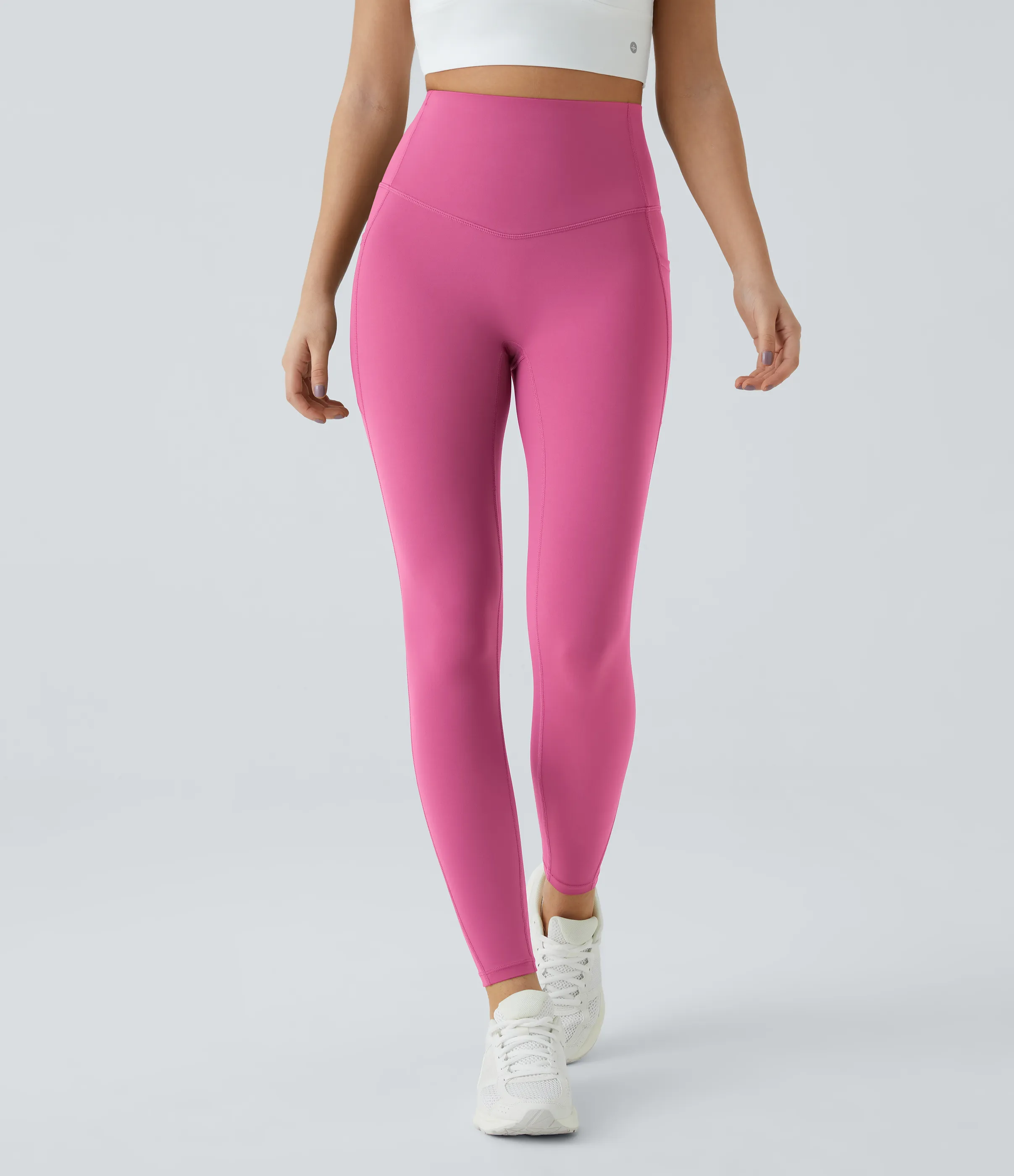 Halara Leggings SoCinched UltraSculpt entrenamiento control abdomen bolsillo lateral tiro alto - Pink Power - XS(7/8) sold by Halara product image thumbnail 3