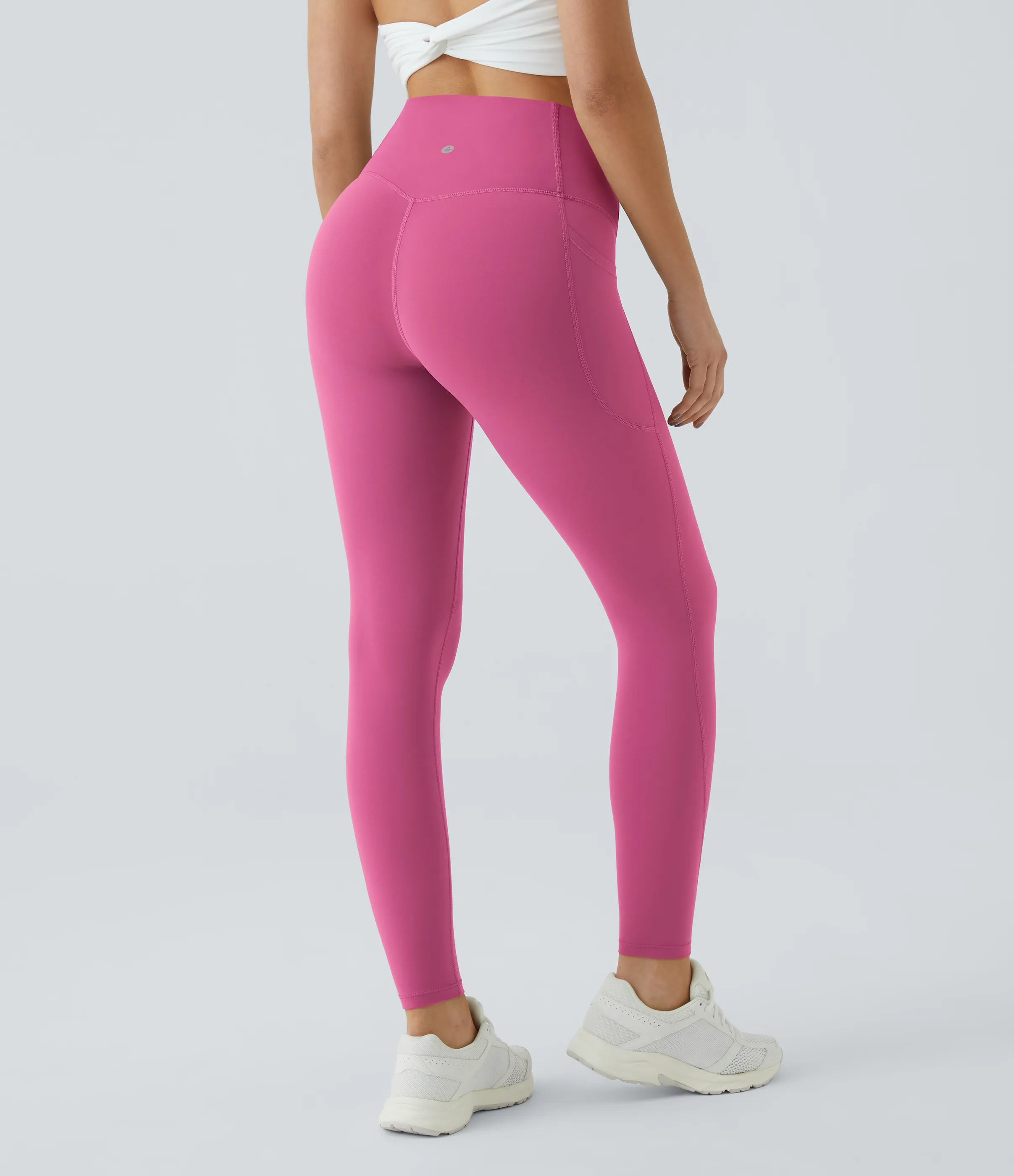 Halara Leggings SoCinched UltraSculpt entrenamiento control abdomen bolsillo lateral tiro alto - Pink Power - XS(7/8) sold by Halara product image thumbnail 4