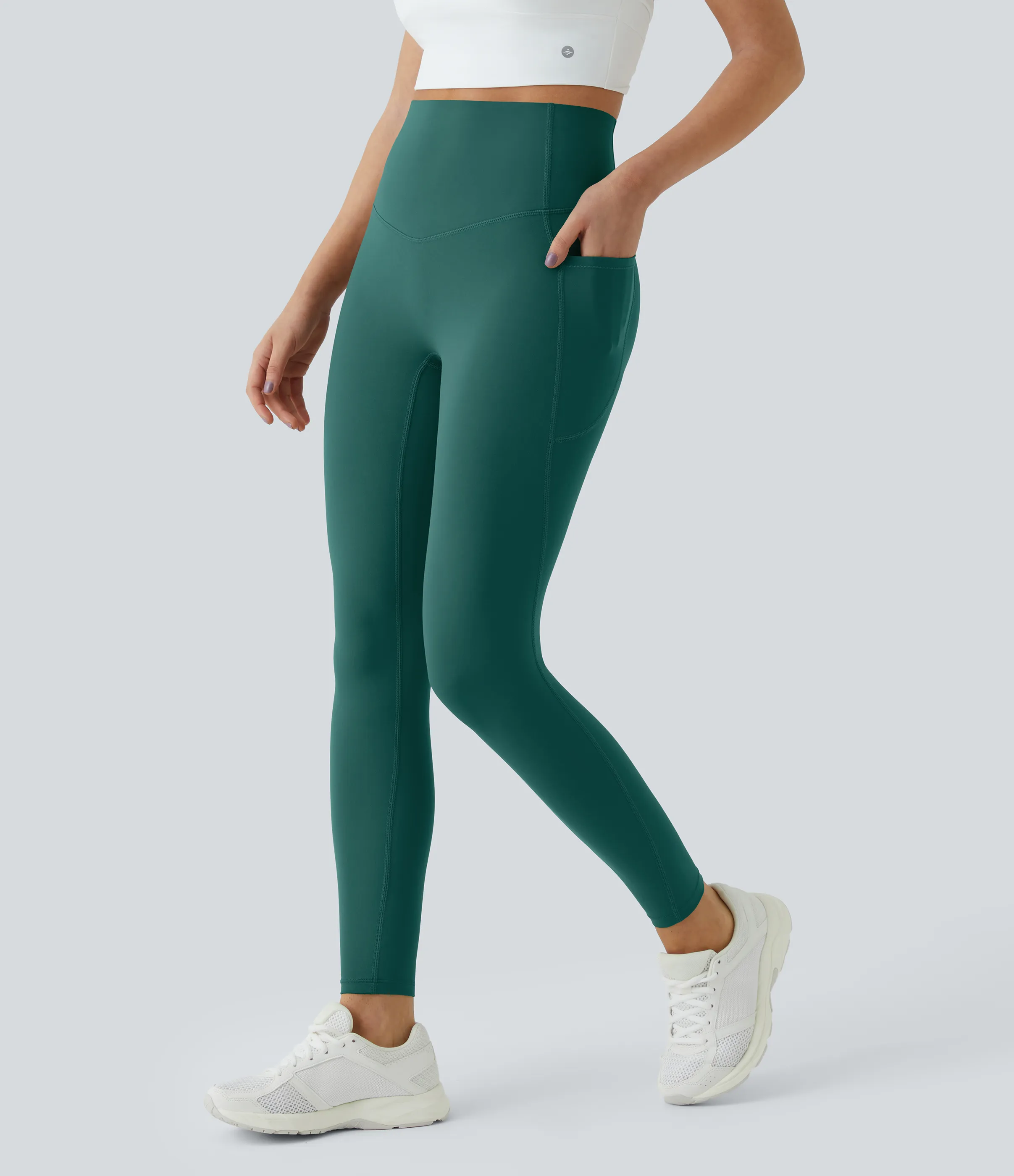 Halara Leggings SoCinched UltraSculpt entrenamiento control abdomen bolsillo lateral tiro alto - June Bug - L(full_length) sold by Halara product image thumbnail 5
