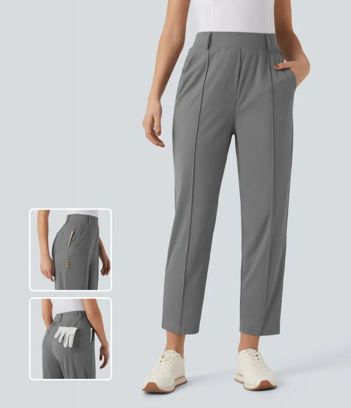Halara Pantalones de golf de tiro alto secado rápido y bolsillos para tee de golf UPF 40+ - Steel Gray - L(regular) sold by Halara