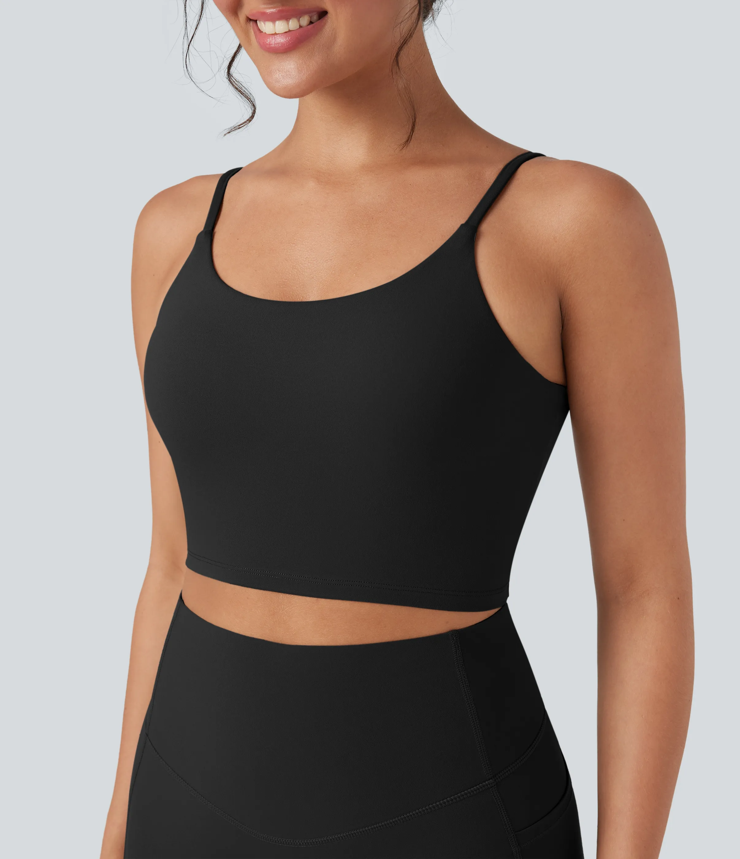Halara Top de yoga corto Halara UltraSculpt™ - Black - L sold by Halara