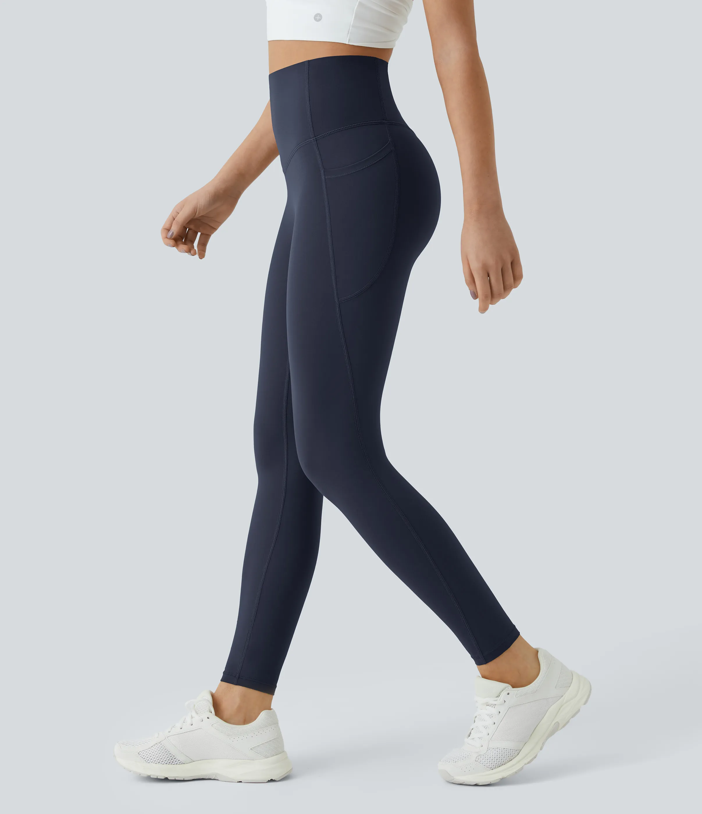 Halara Leggings SoCinched UltraSculpt entrenamiento control abdomen bolsillo lateral tiro alto - Mood Indigo - XS(full_length) sold by Halara product image thumbnail 2