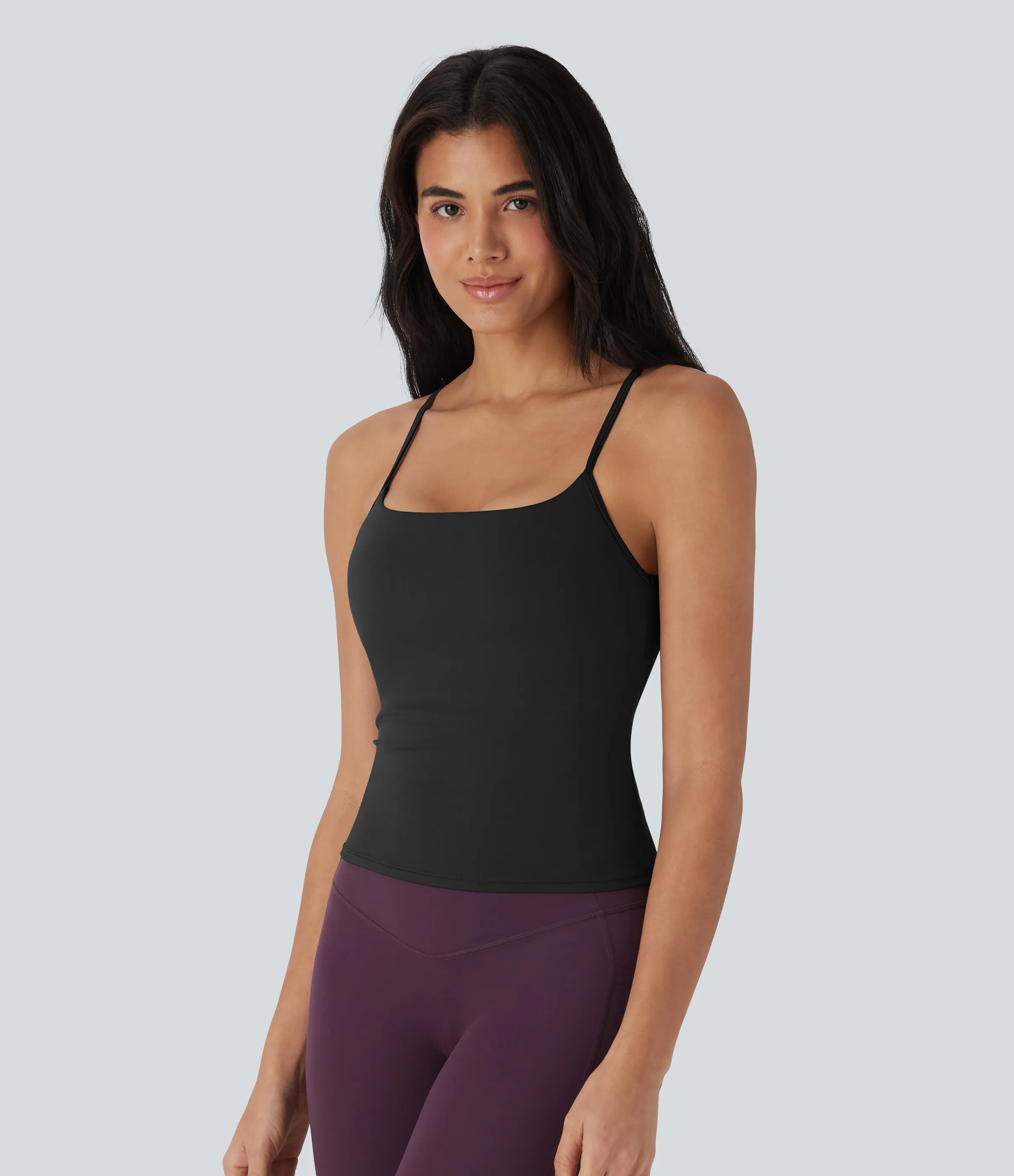 Halara Top de yoga Softlyzero™ Airy con espalda abierta retorcida y de tacto fresco - Black - XL sold by Halara product image thumbnail 4