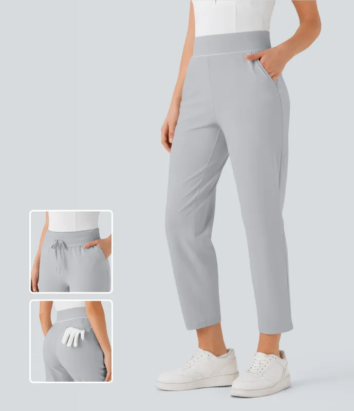 Halara Pantalones de golf ajustados de tiro alto con cordón interior y bolsillo especial para tee de golf con secado rápido UPF 40+ - Quiet Gray - M(regular) sold by Halara