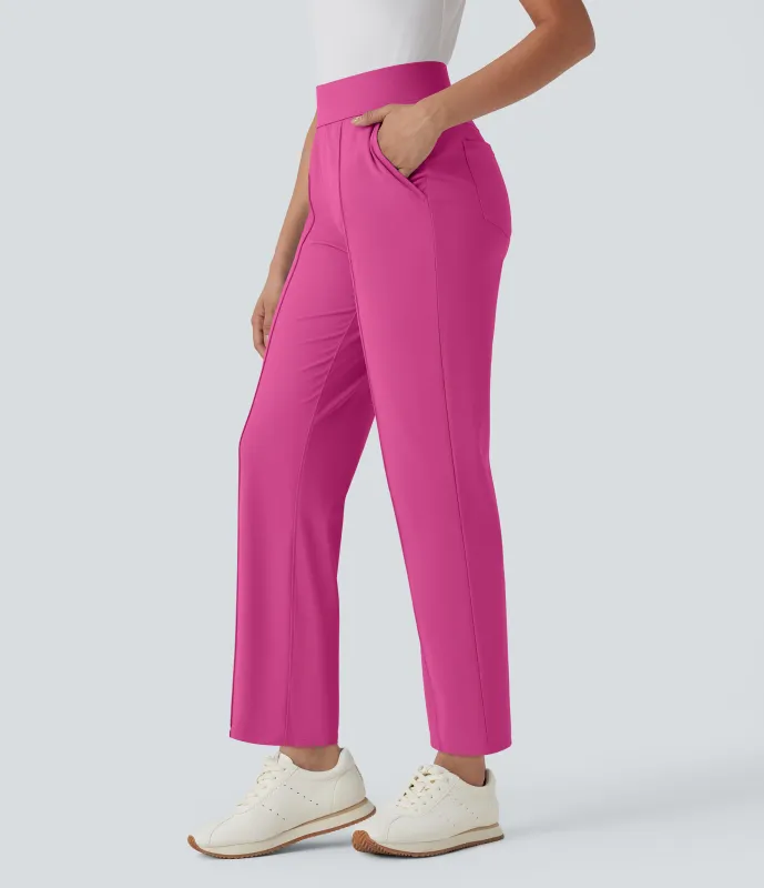 Halara Pantalón golf tiro medio alto múltiple bolsillo secado rápido - Camiseta golf - UPF 40+ - Fuchsia Fedora - XS(regular) sold by Halara