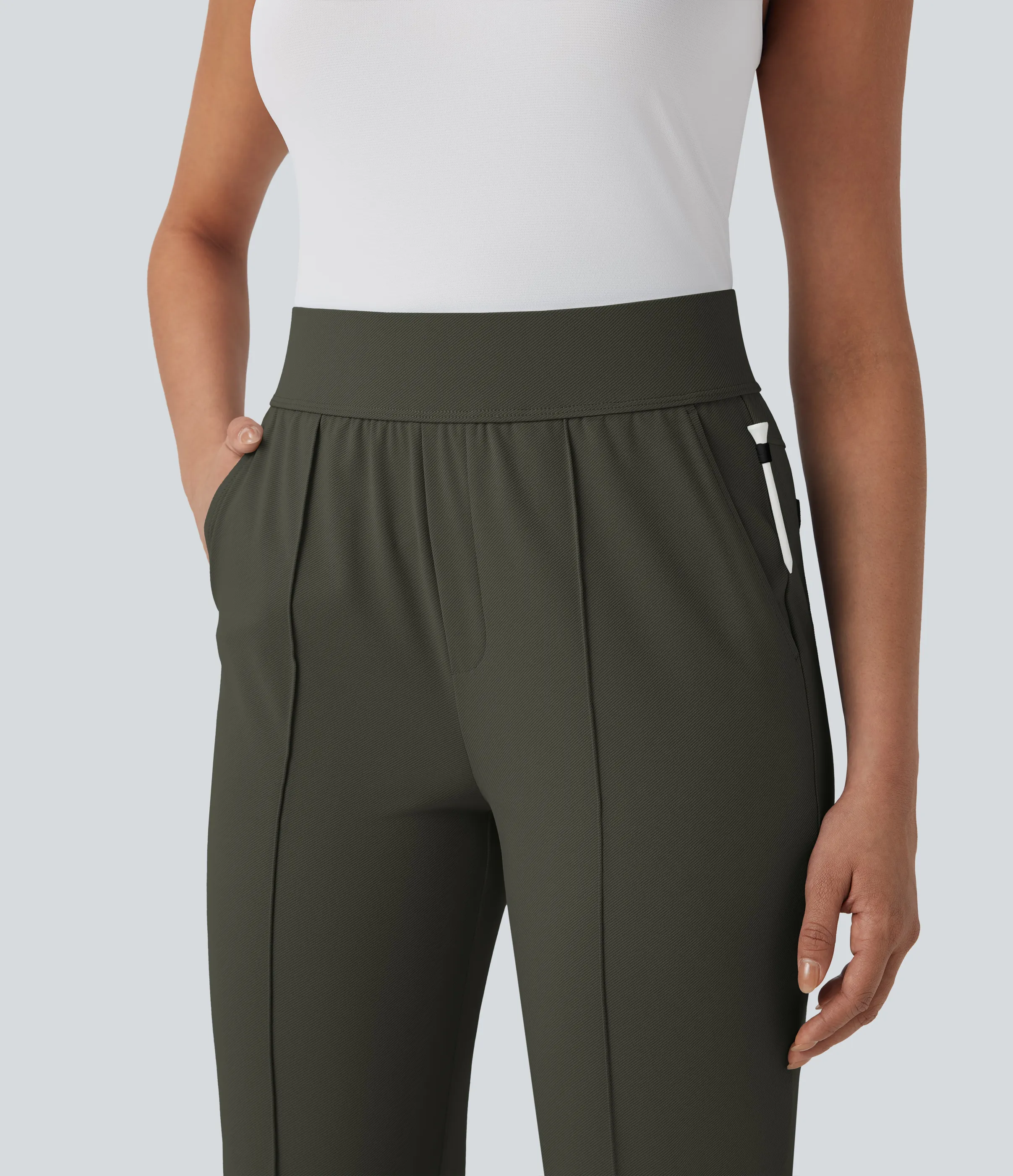 Halara Pantalón golf tiro medio alto múltiple bolsillo secado rápido - Camiseta golf - UPF 40+ - Forest Night - S(regular) sold by Halara product image thumbnail 5
