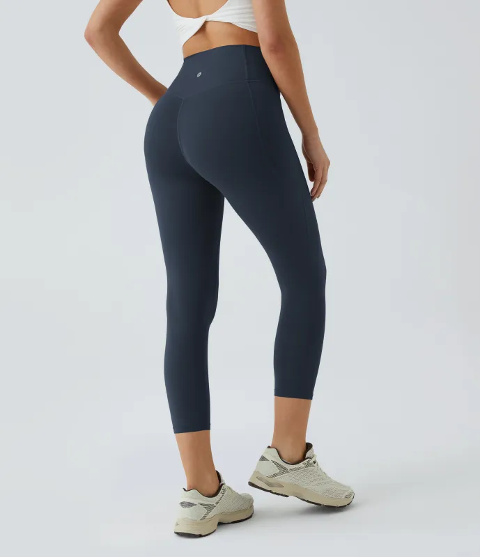 Halara Leggings capri entrenamiento moldeador bolsillo lateral tiro alto - Carbon - XL sold by Halara