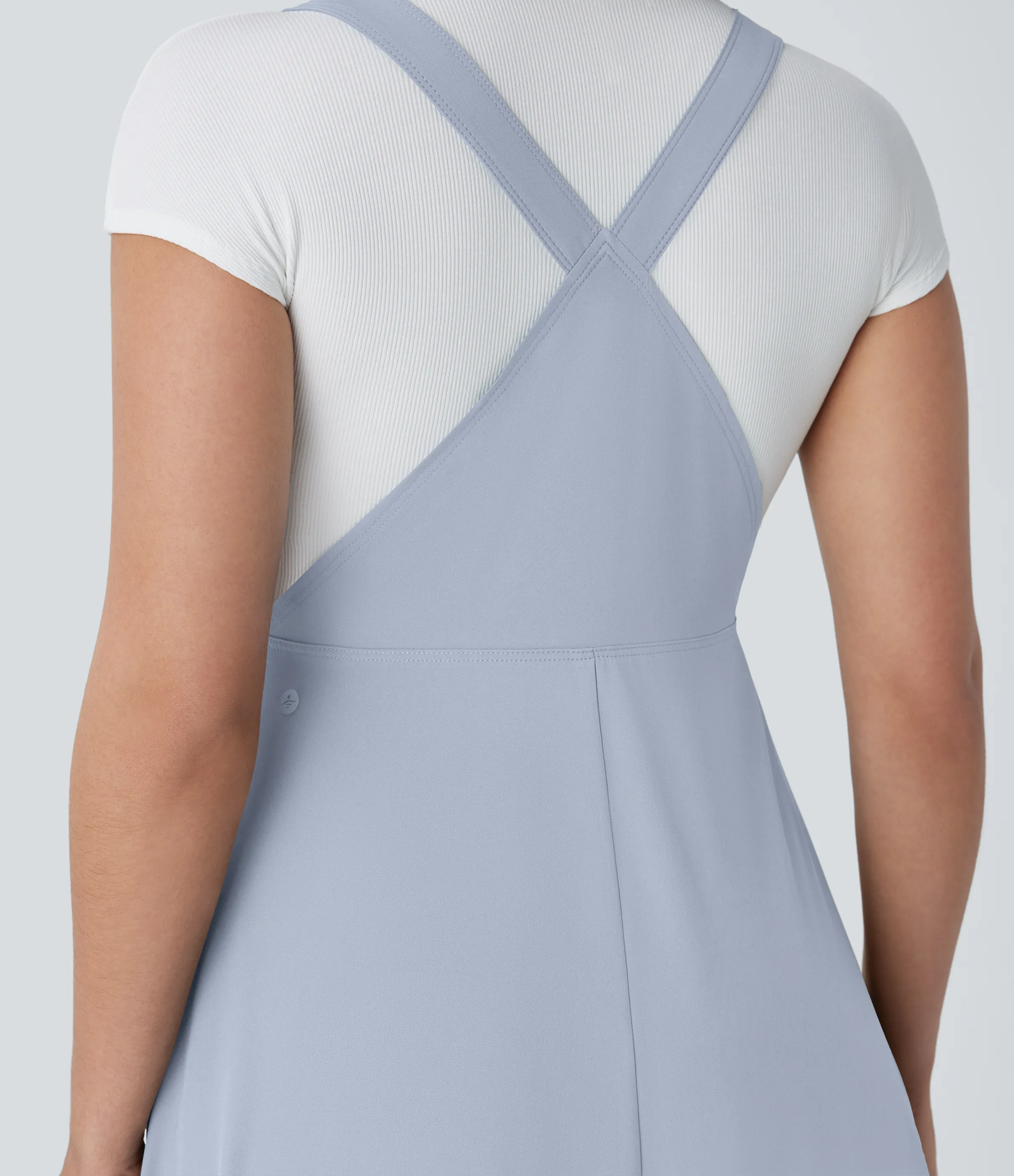 Halara Vestido midi Breezeful™ fluido secado rápido múltiple bolsillo botón correa ajustable - Ballad Blue - XL sold by Halara product image thumbnail 5