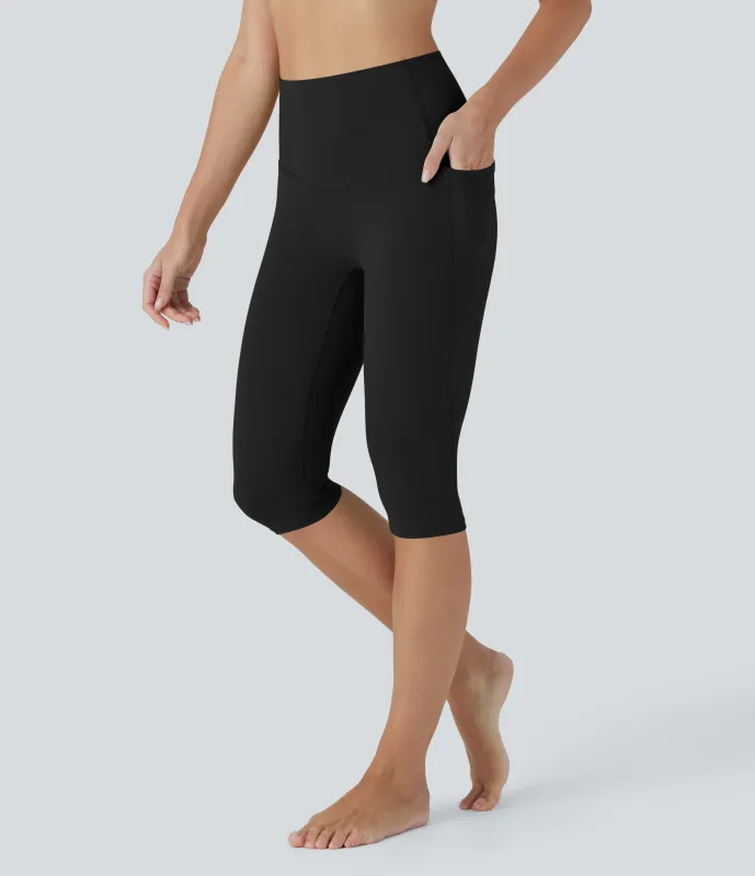 Halara Leggings de yoga moldeadores Halara UltraSculpt™ de tiro alto reductor de abdomen y bolsillos laterales - Black - XL sold by Halara