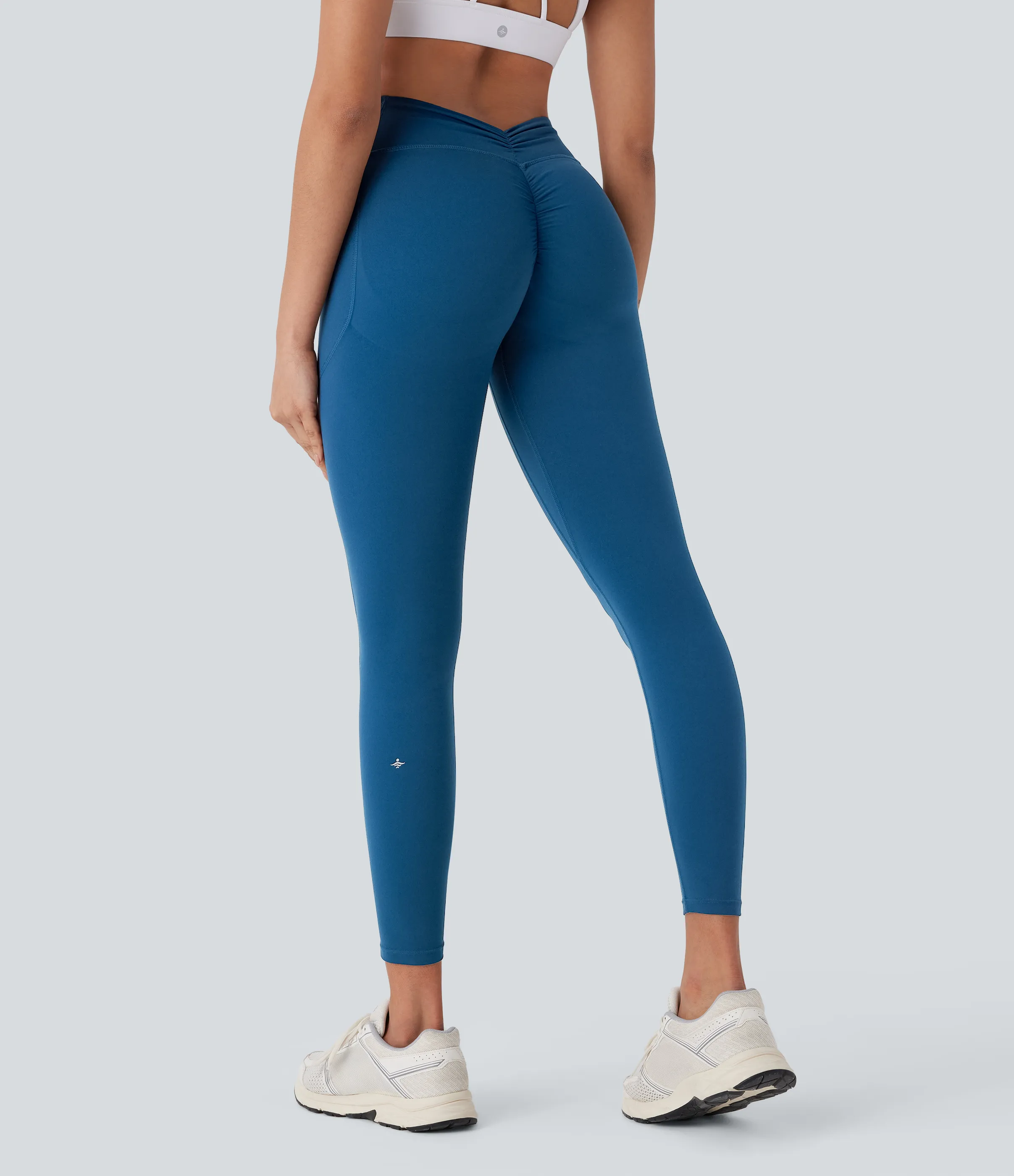 Halara Leggings Halara UltraSculpt™ SoCinched yoga moldeador tiro alto bolsillo lateral fruncido realce glúteo control abdomen - Vallarta Blue - XS(7/8) sold by Halara product image thumbnail 2