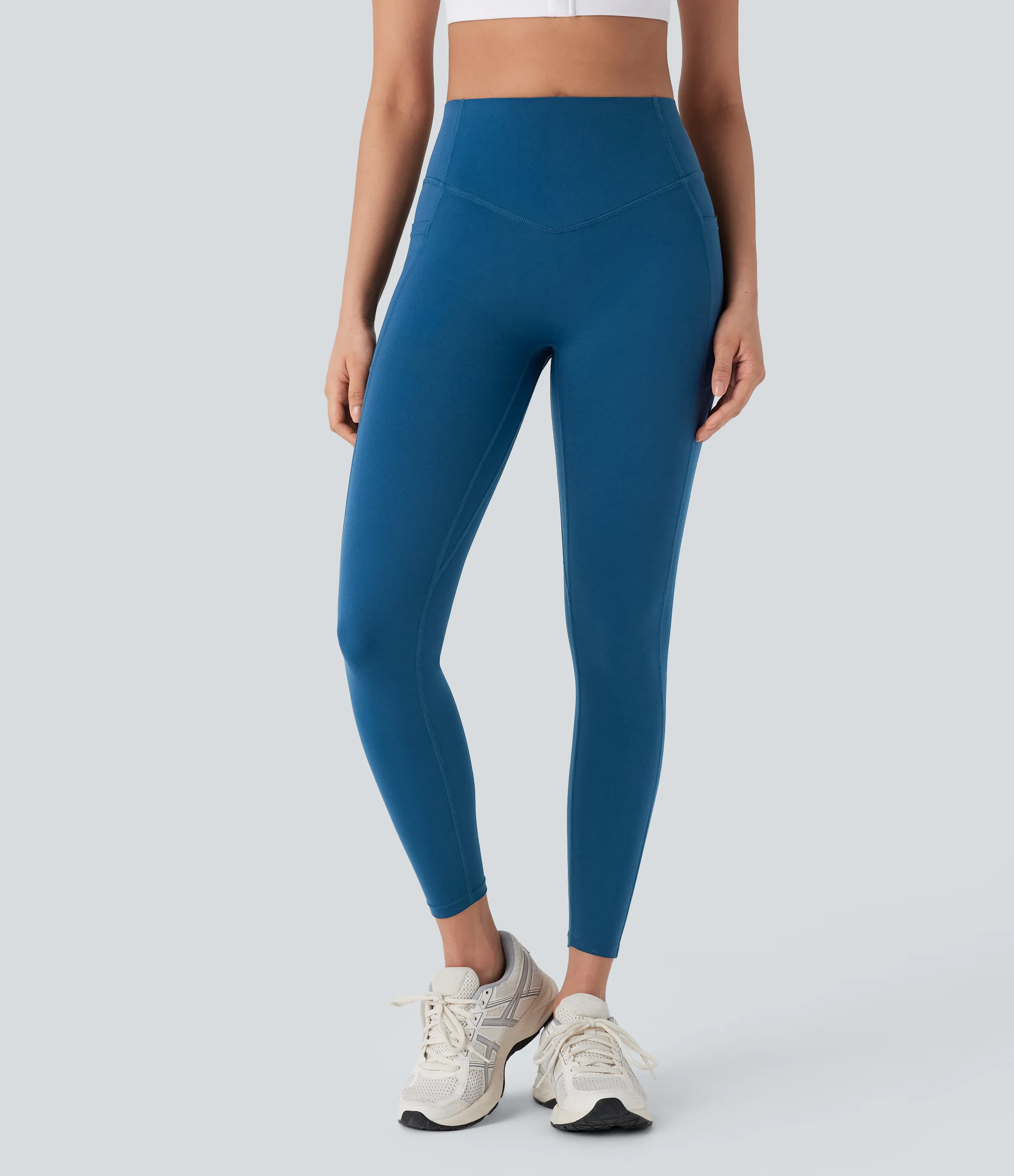 Halara Leggings Halara UltraSculpt™ SoCinched yoga moldeador tiro alto bolsillo lateral fruncido realce glúteo control abdomen - Vallarta Blue - XS(7/8) sold by Halara product image thumbnail 3