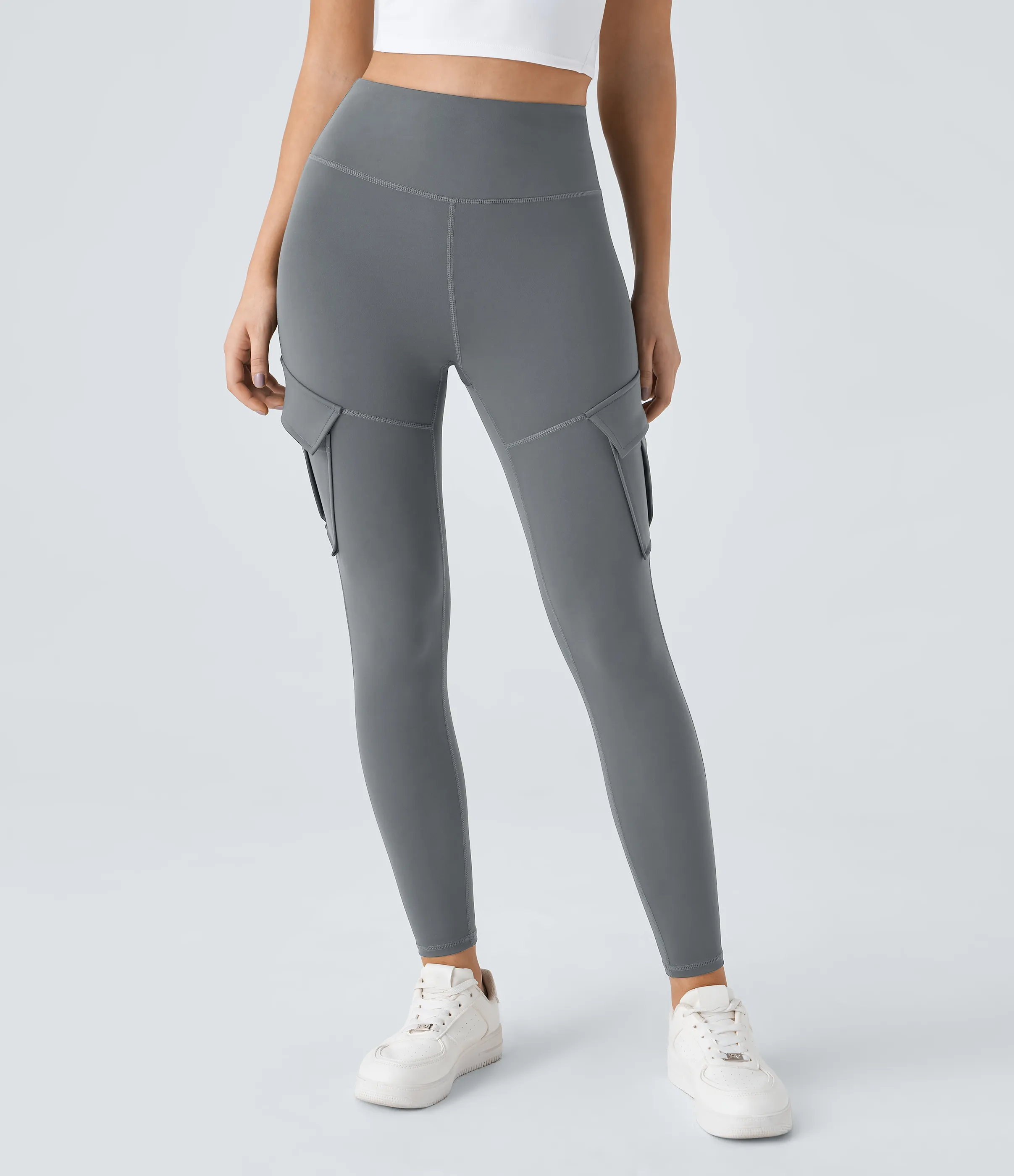Halara Leggings yoga ajustado bolsillo cargo tiro alto - Brick Gray - XL(7/8) sold by Halara product image thumbnail 3