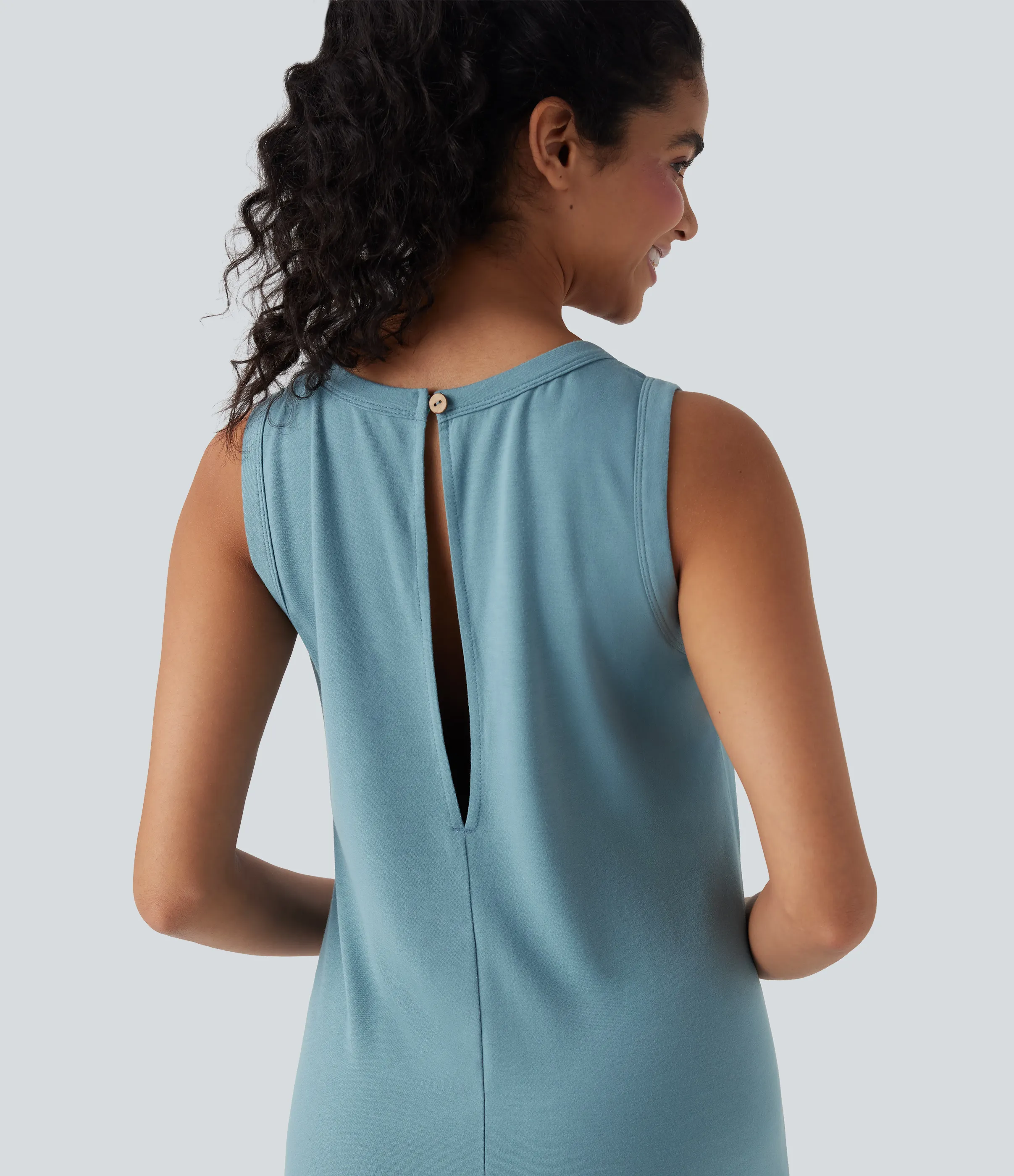 Halara Mono sin manga cuello redondo botón bolsillo - Reef Waters - S(regular) sold by Halara product image thumbnail 5