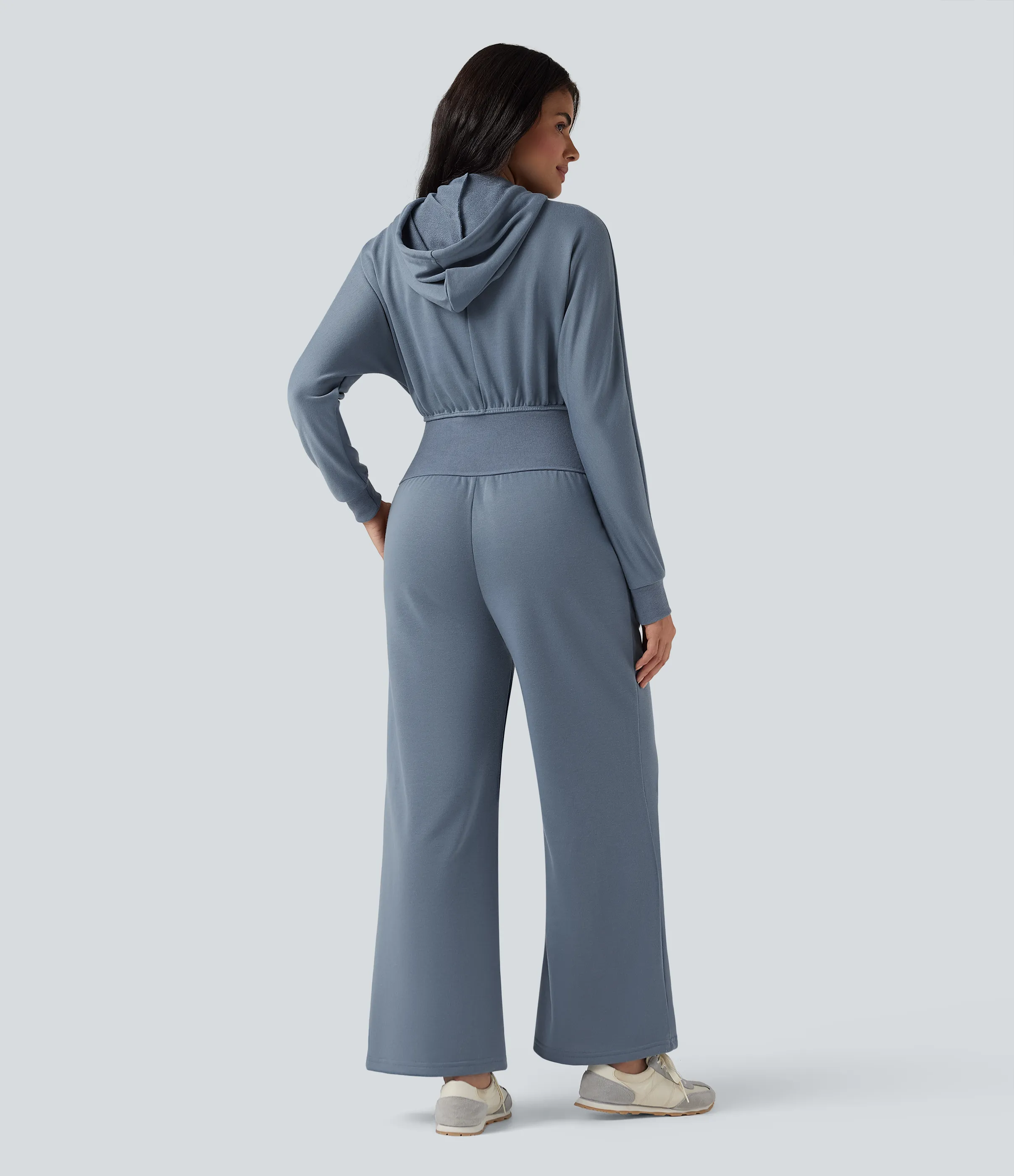 Halara Jumpsuit casual de manga larga con capucha y cordón ajustable con bolsillos - Troposphere - XS(regular) sold by Halara product image thumbnail 3