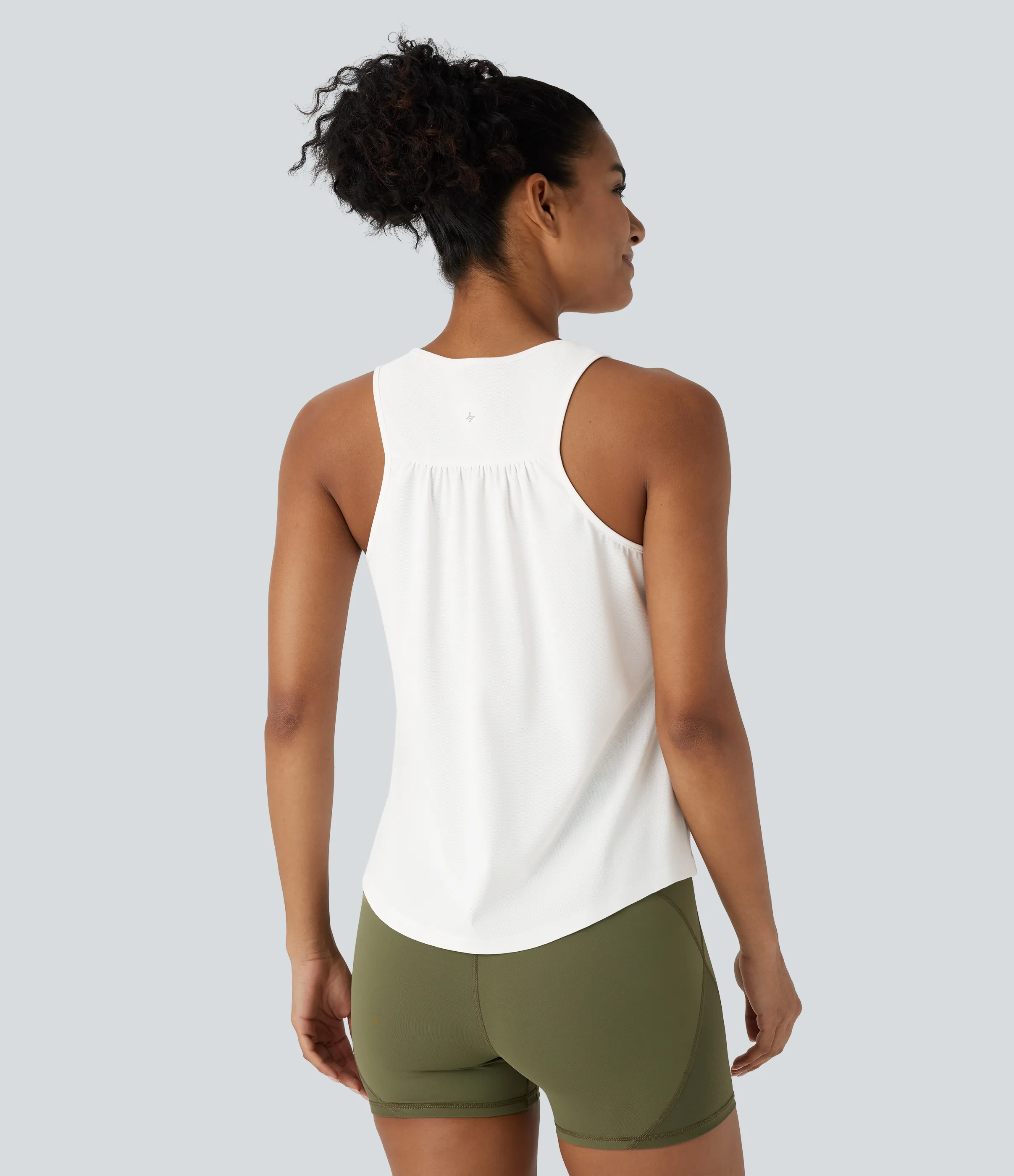 Halara Camiseta tirante running secado rápido espalda deportiva dobladillo curvo - UPF 50+ - White - L sold by Halara product image thumbnail 3