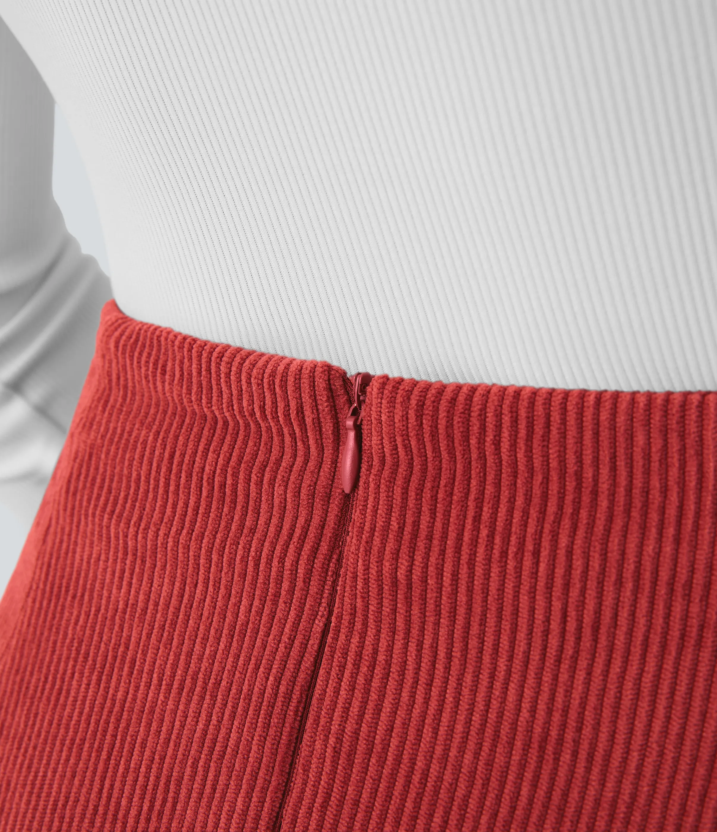 Halara Mini falda de pana 2 en 1 de tiro alto con cremallera invisible y corte A - Baked Apple - M(regular) sold by Halara product image thumbnail 5