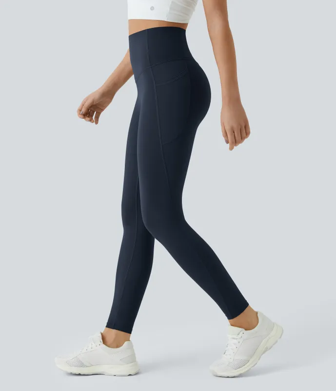 Halara Leggings SoCinched UltraSculpt entrenamiento control abdomen bolsillo lateral tiro alto - Carbon - L(full_length) made by Halara