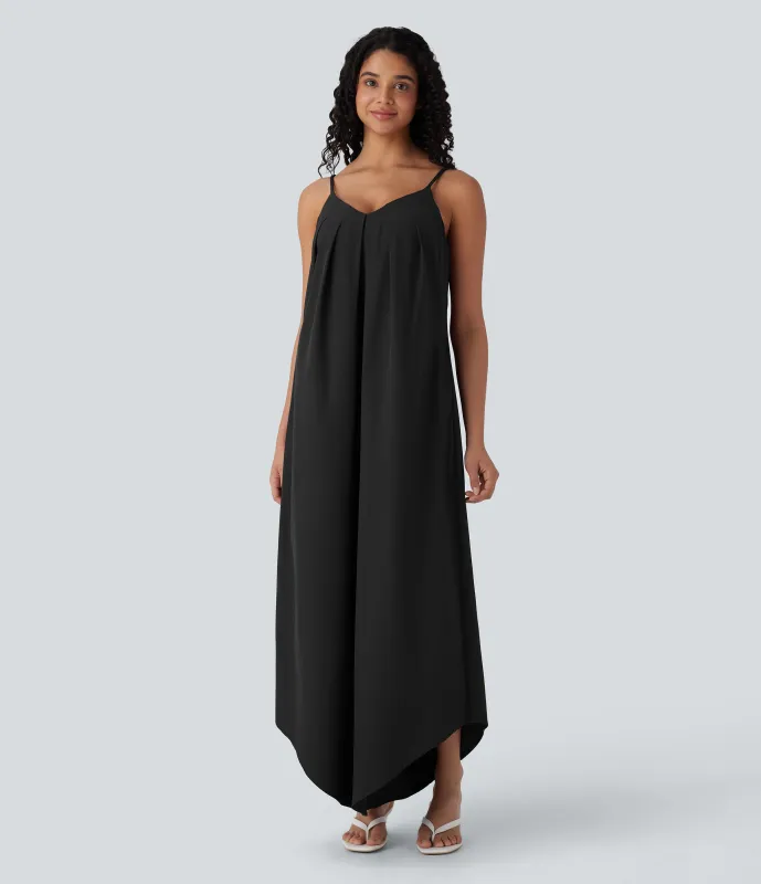 Halara Mono Breezeful™ holgado secado rápido dobladillo curvo bolsillo sin espalda lazo lateral - Black - S(regular) sold by Halara