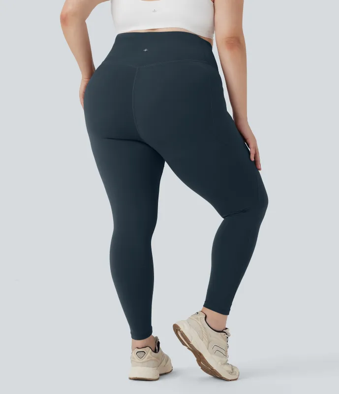 Halara Leggings Halara UltraSculpt™ SoCinched moldeador tiro alto realce glúteo control abdomen talla grande bolsillo lateral - Carbon - 1X(7/8) sold by Halara