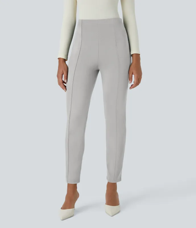 Halara Pantalón Halara Flex™ oficina ajustado bolsillo lateral posterior tiro alto - Earthy Gray - XL(regular) sold by Halara