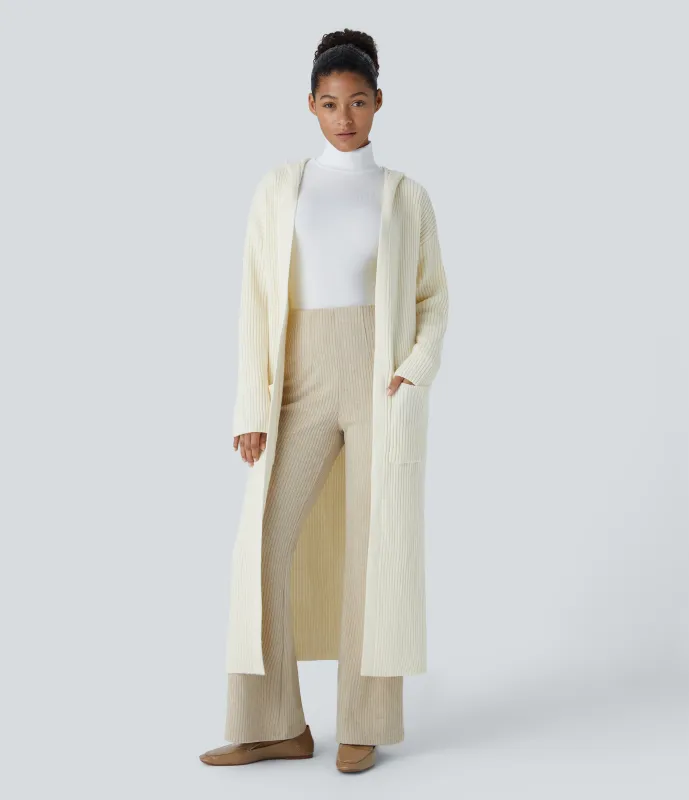 Halara Cárdigan manga larga capucha bolsillo lateral abertura - Snow White Oak - XL sold by Halara