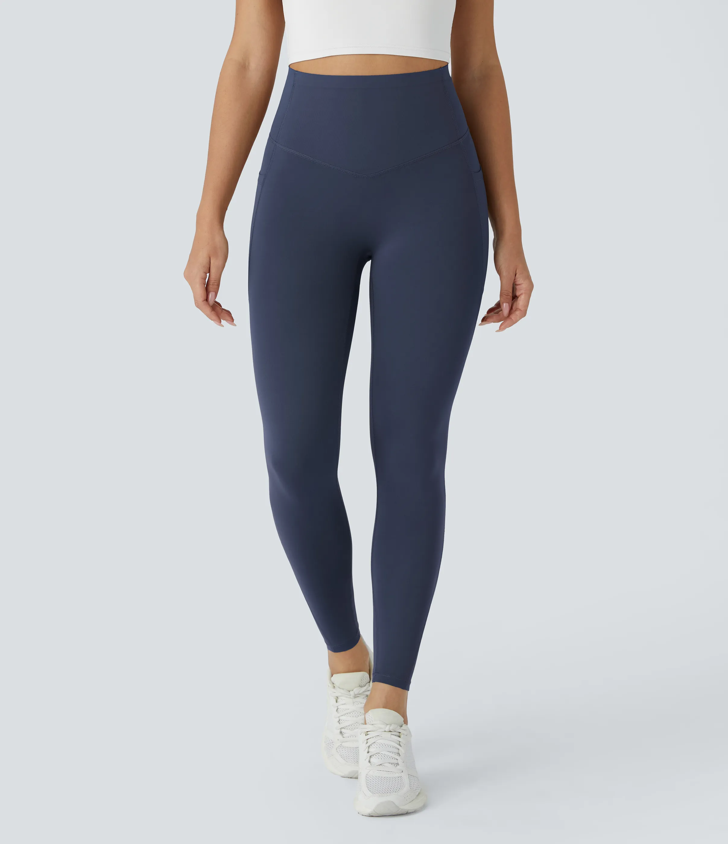 Halara Leggings SoCinched UltraSculpt tiro alto realce glúteos control abdomen bolsillo lateral moldeador - Mood Indigo - S(7/8) sold by Halara product image thumbnail 3
