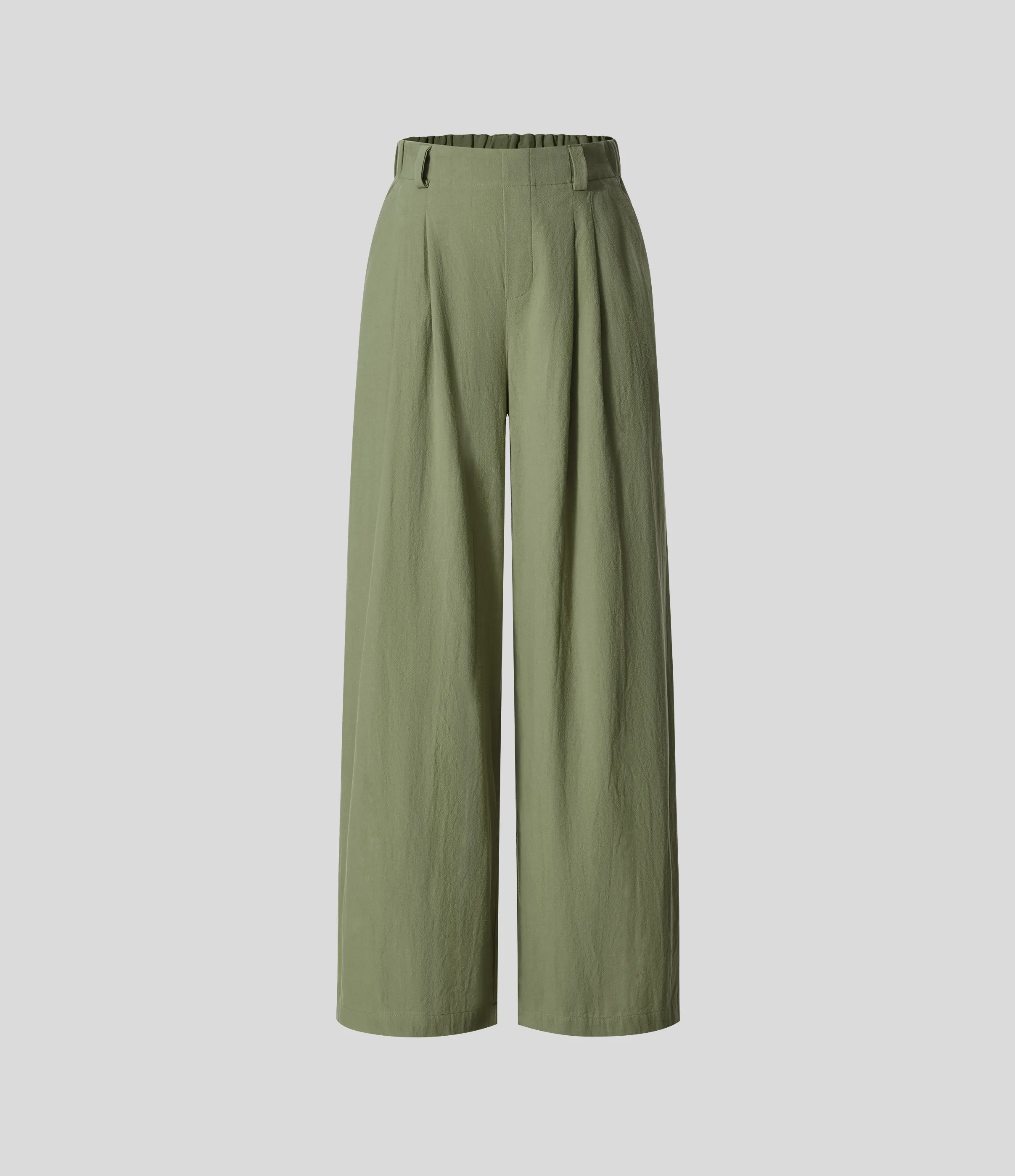 Halara Pantalón tiro alto bolsillo lateral plisado pierna ancha - Catkin Green - XS(tall) sold by Halara product image thumbnail 5