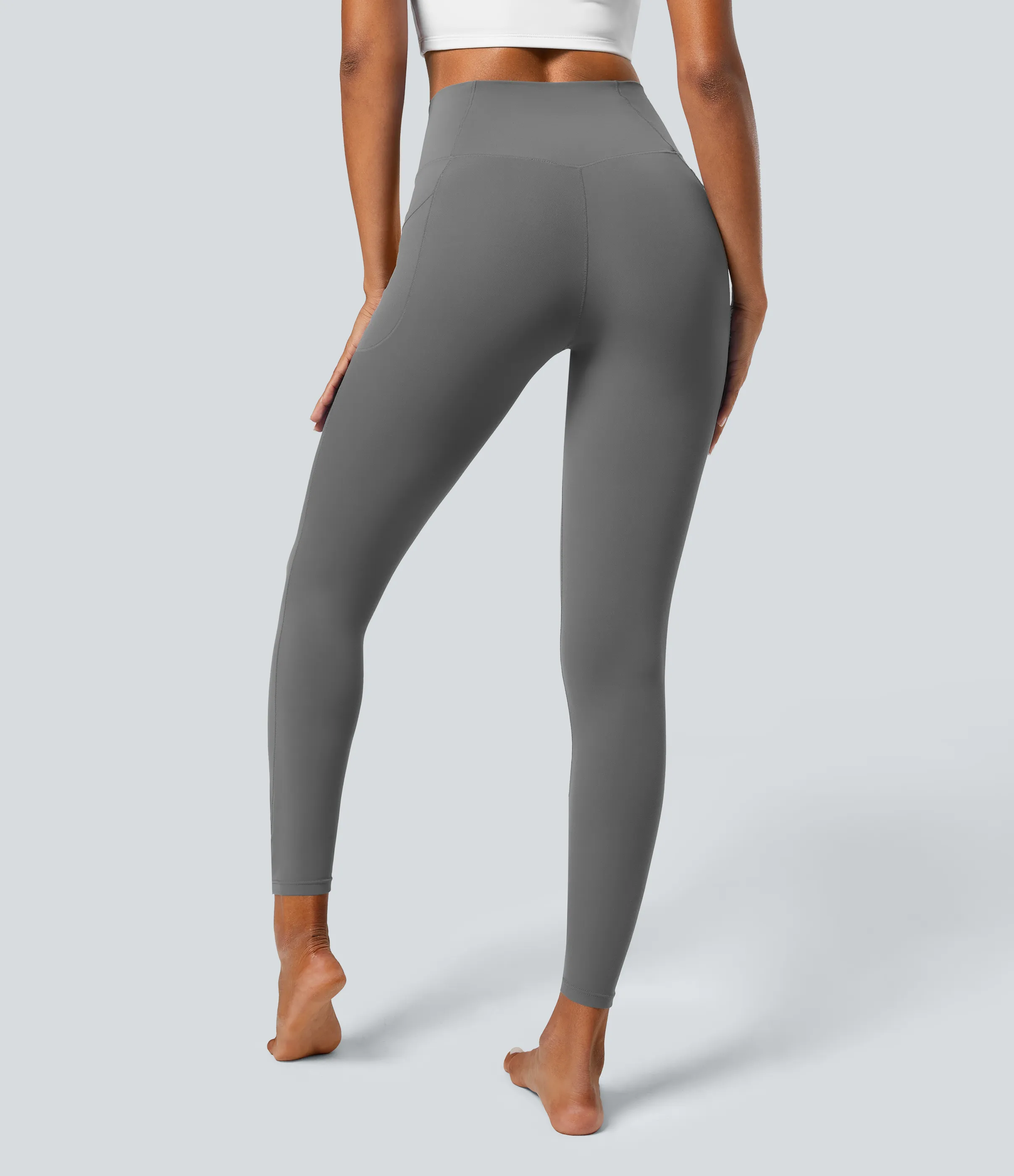 Halara Leggings Softlyzero™ liso bolsillo cruzado - Steel Gray - M(full_length) sold by Halara product image thumbnail 3
