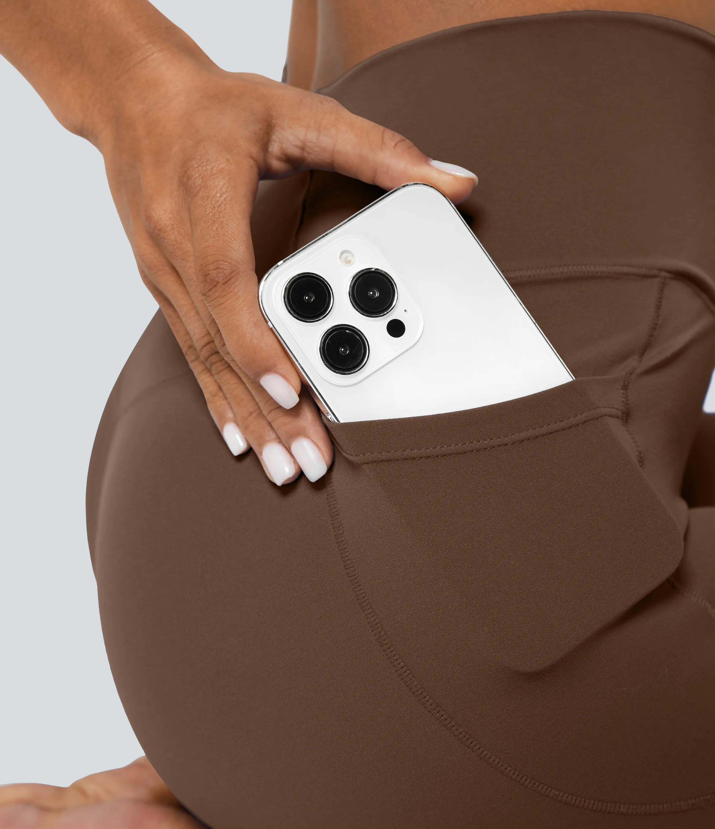 Halara Leggings Softlyzero™ liso bolsillo cruzado - Soft Silt - XL(7/8) sold by Halara product image thumbnail 5