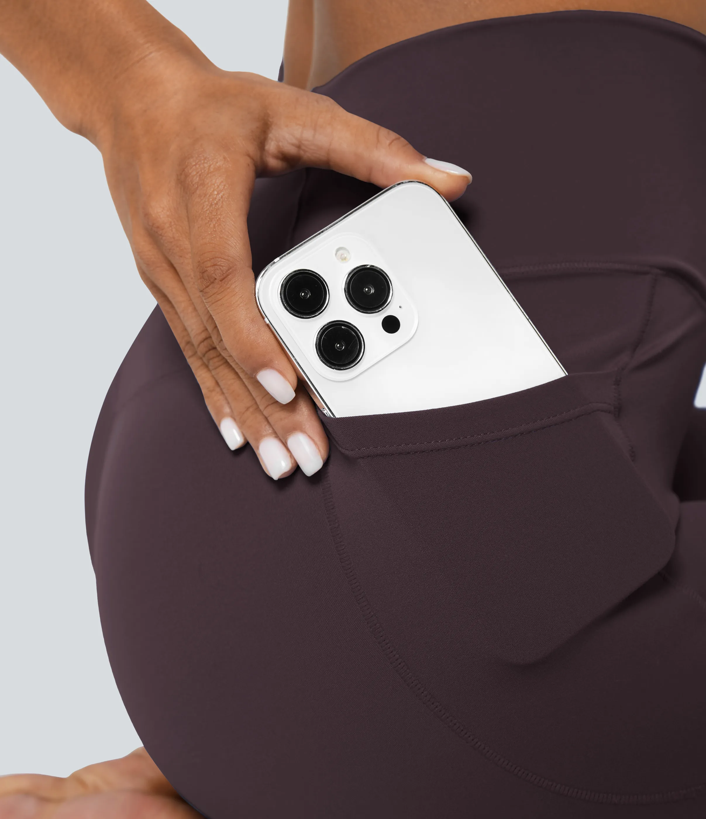 Halara Leggings Softlyzero™ liso bolsillo cruzado - Dusky Evening purple - XL(7/8) sold by Halara product image thumbnail 5