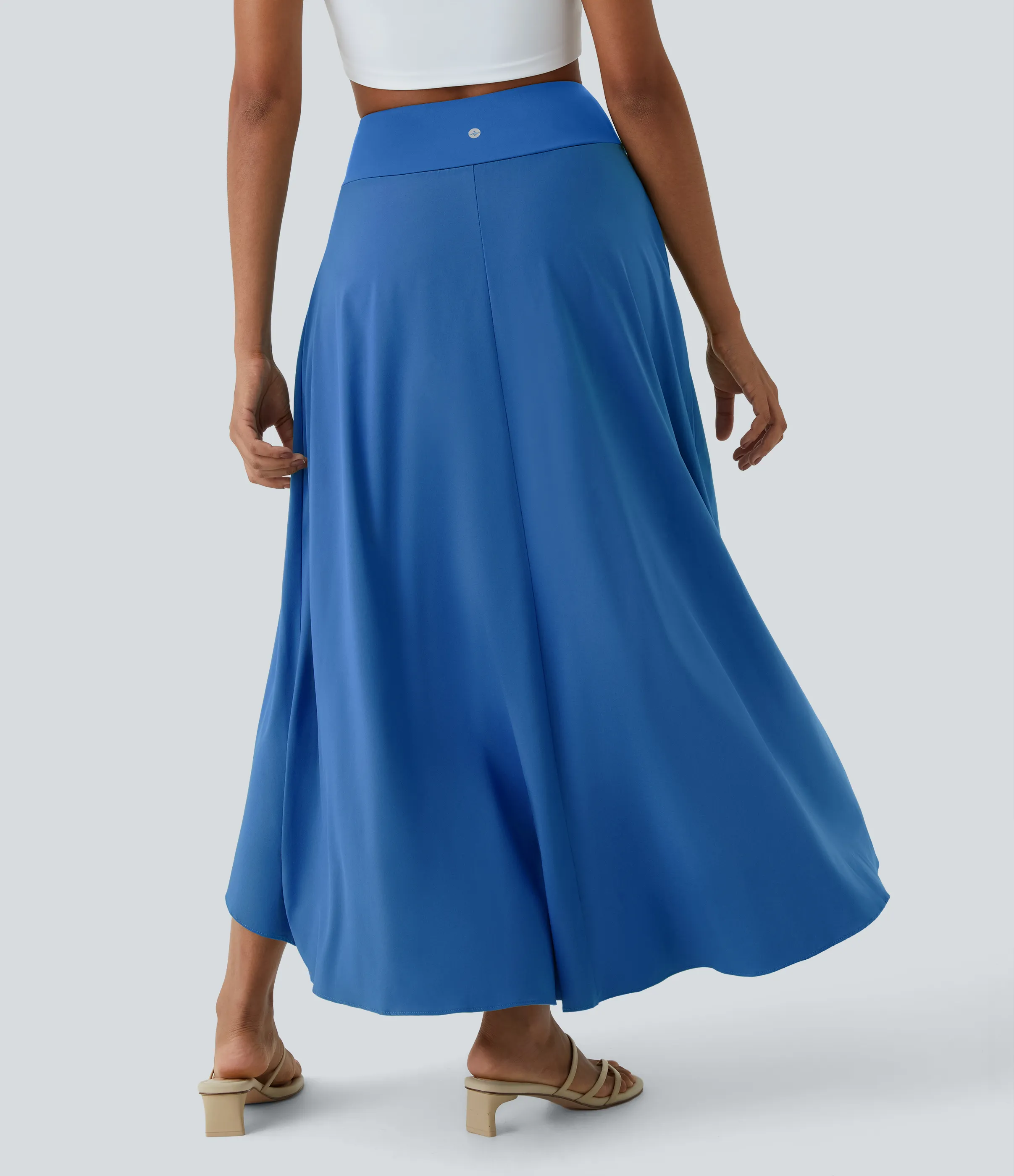 Halara Falda Breezeful™ larga regular tiro alto volante alto bajo 2 en 1 fluida secado rápido - Nebulas Blue - M(regular) sold by Halara product image thumbnail 3