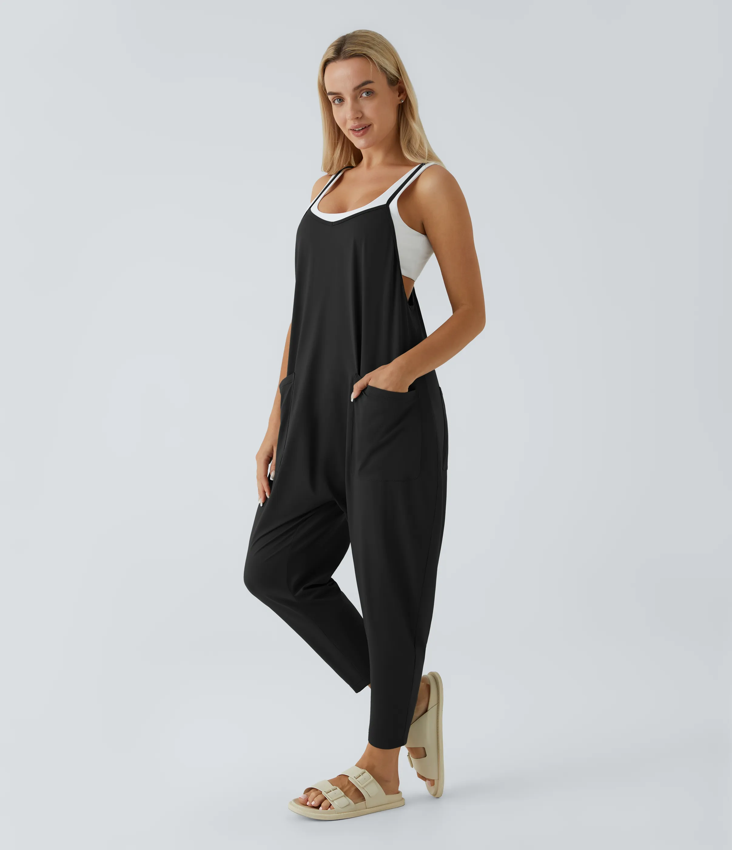 Halara Mono cónico suelto tobillo múltiple bolsillo sin espalda - Tap Shoe - M sold by Halara product image thumbnail 4