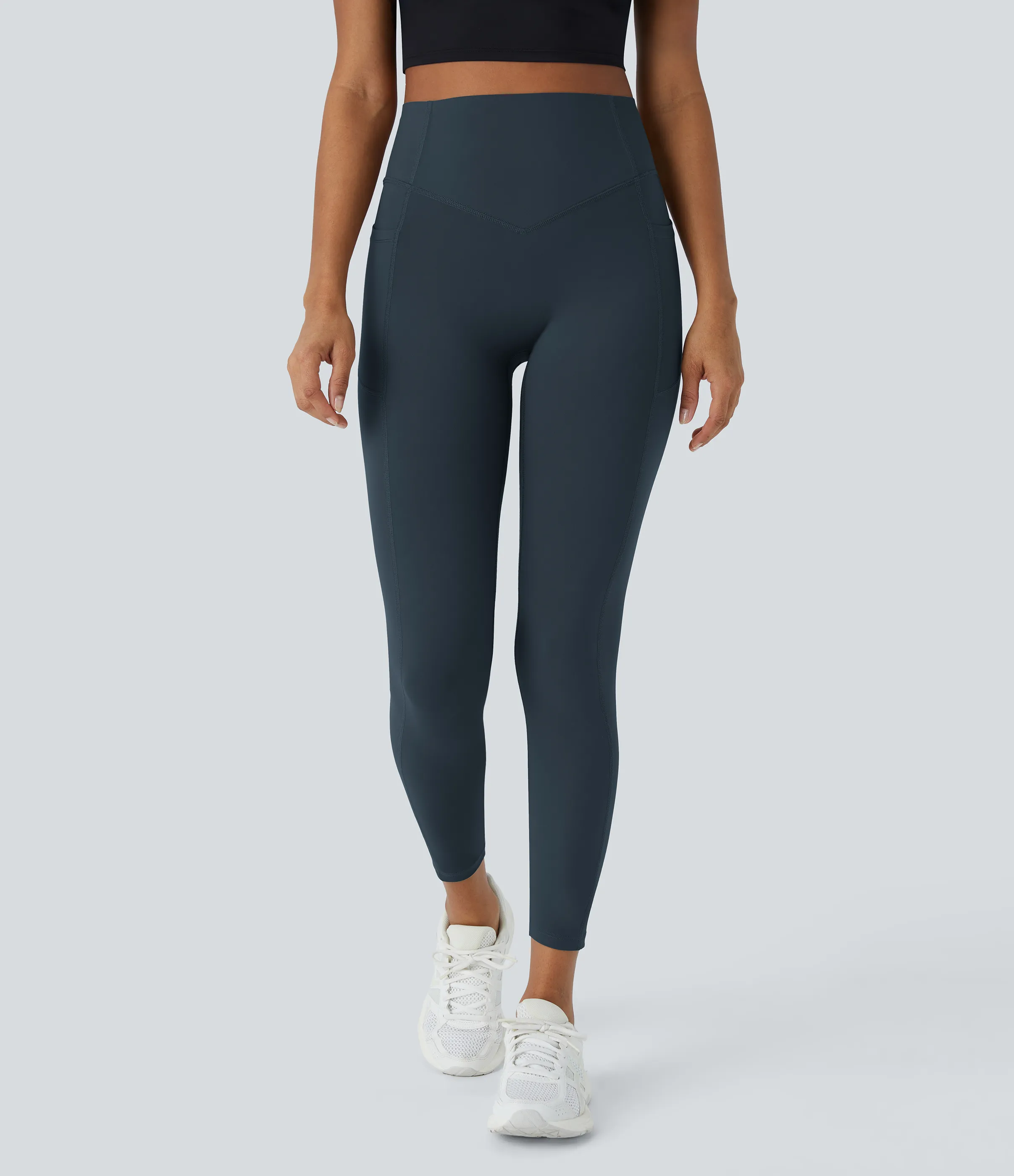 Halara Leggings SoCinched UltraSculpt entrenamiento moldeador bolsillo lateral control abdomen tiro alto - Carbon - XL(7/8) sold by Halara product image thumbnail 3