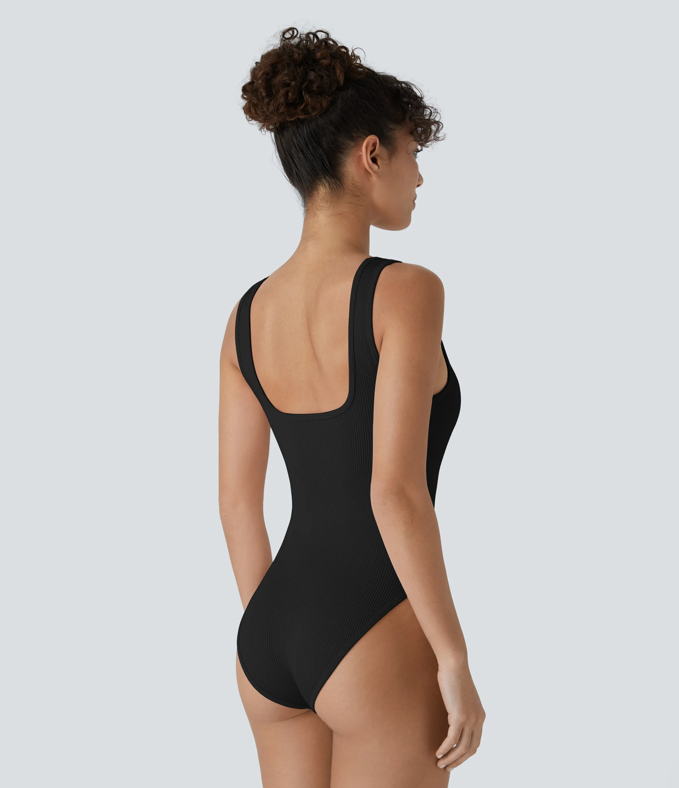 Halara Body liso sin costura cuello cuadrado sin espalda - Black - M sold by Halara product image thumbnail 4