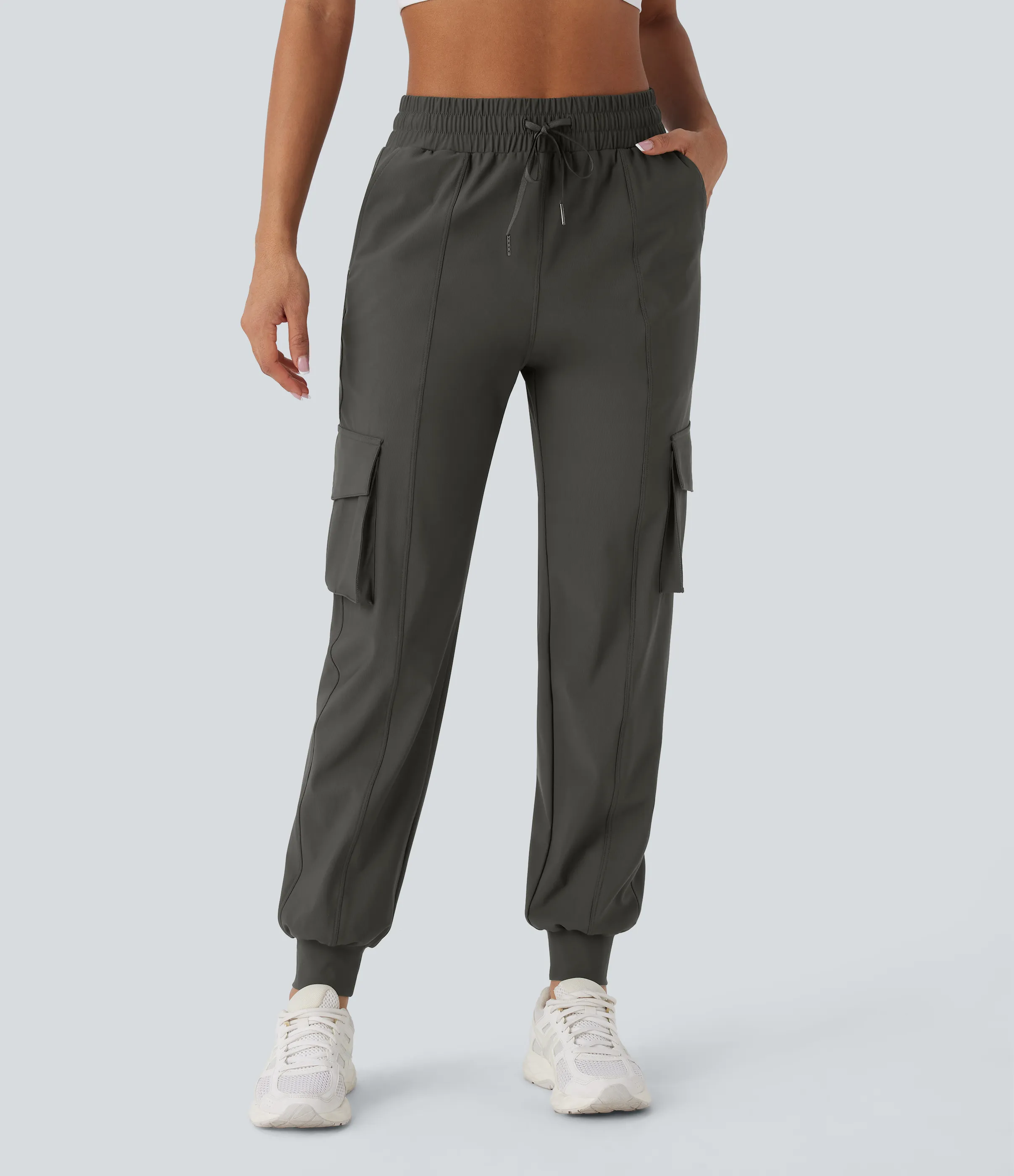 Halara Joggers cargo baile tiro alto cordón múltiple bolsillo - Forest Night - XL(regular) sold by Halara product image thumbnail 4