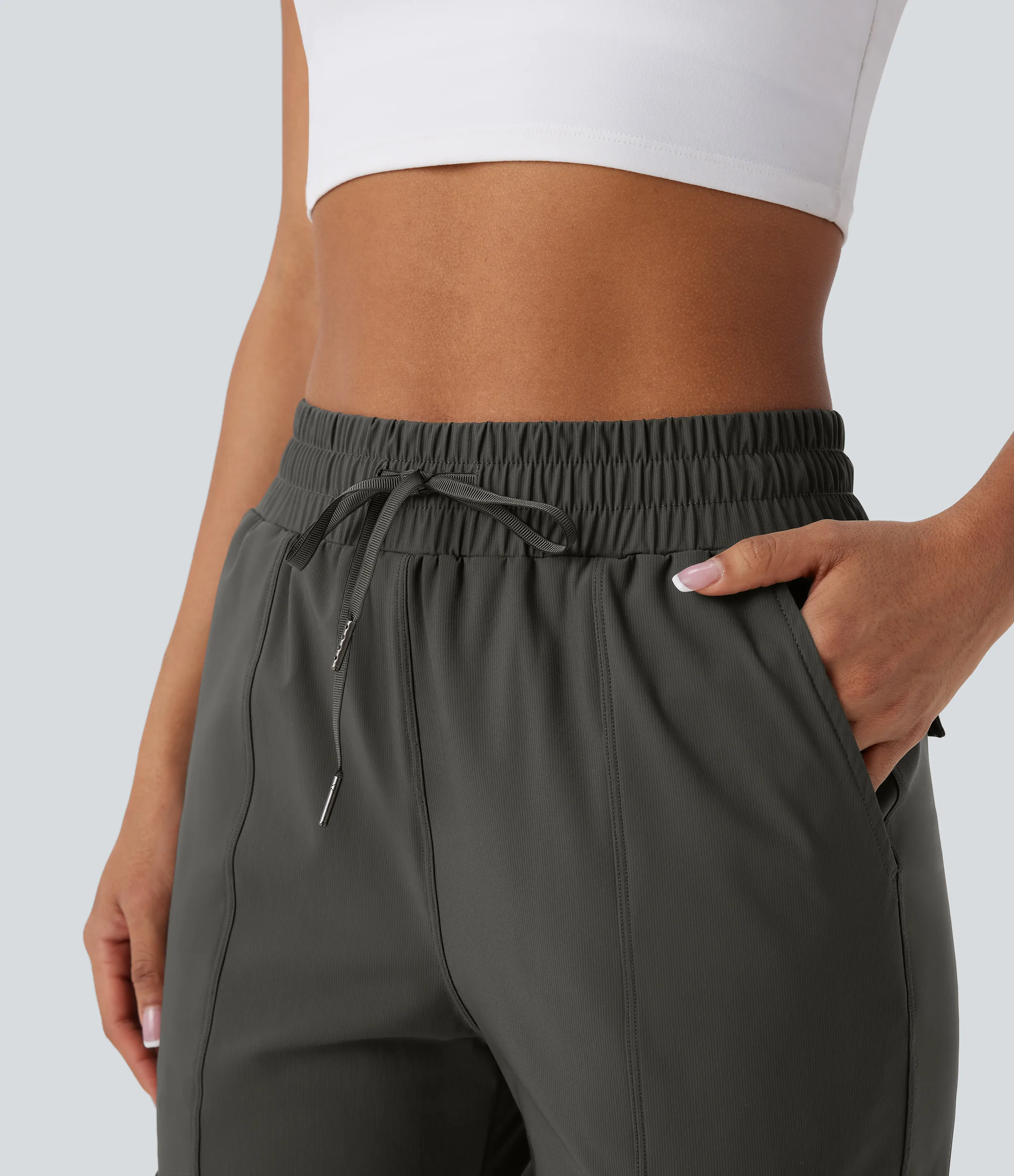 Halara Joggers cargo baile tiro alto cordón múltiple bolsillo - Forest Night - XL(regular) sold by Halara product image thumbnail 5