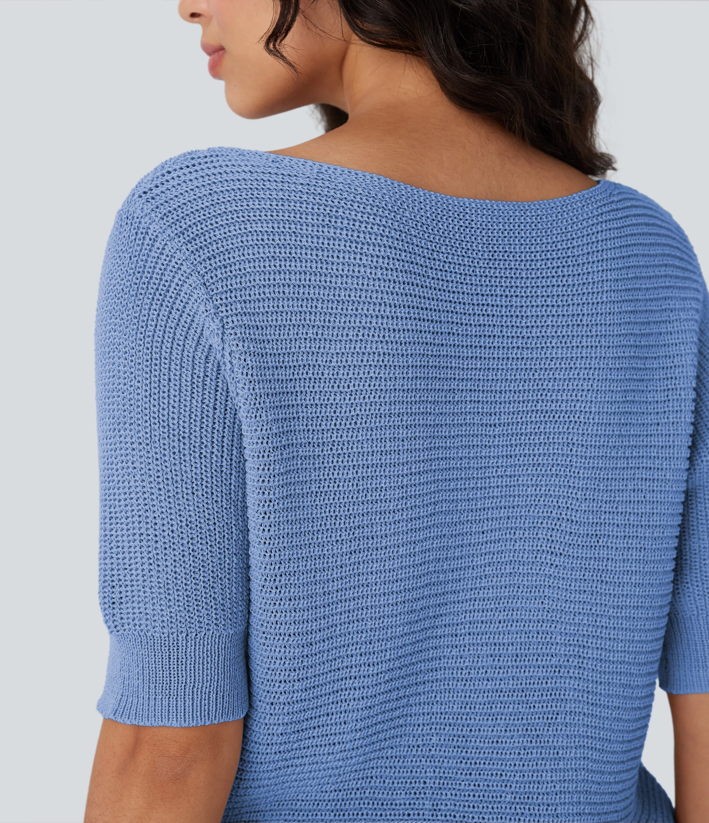 Halara Suéter oficina media manga cuello redondo - Provence - XS sold by Halara product image thumbnail 5