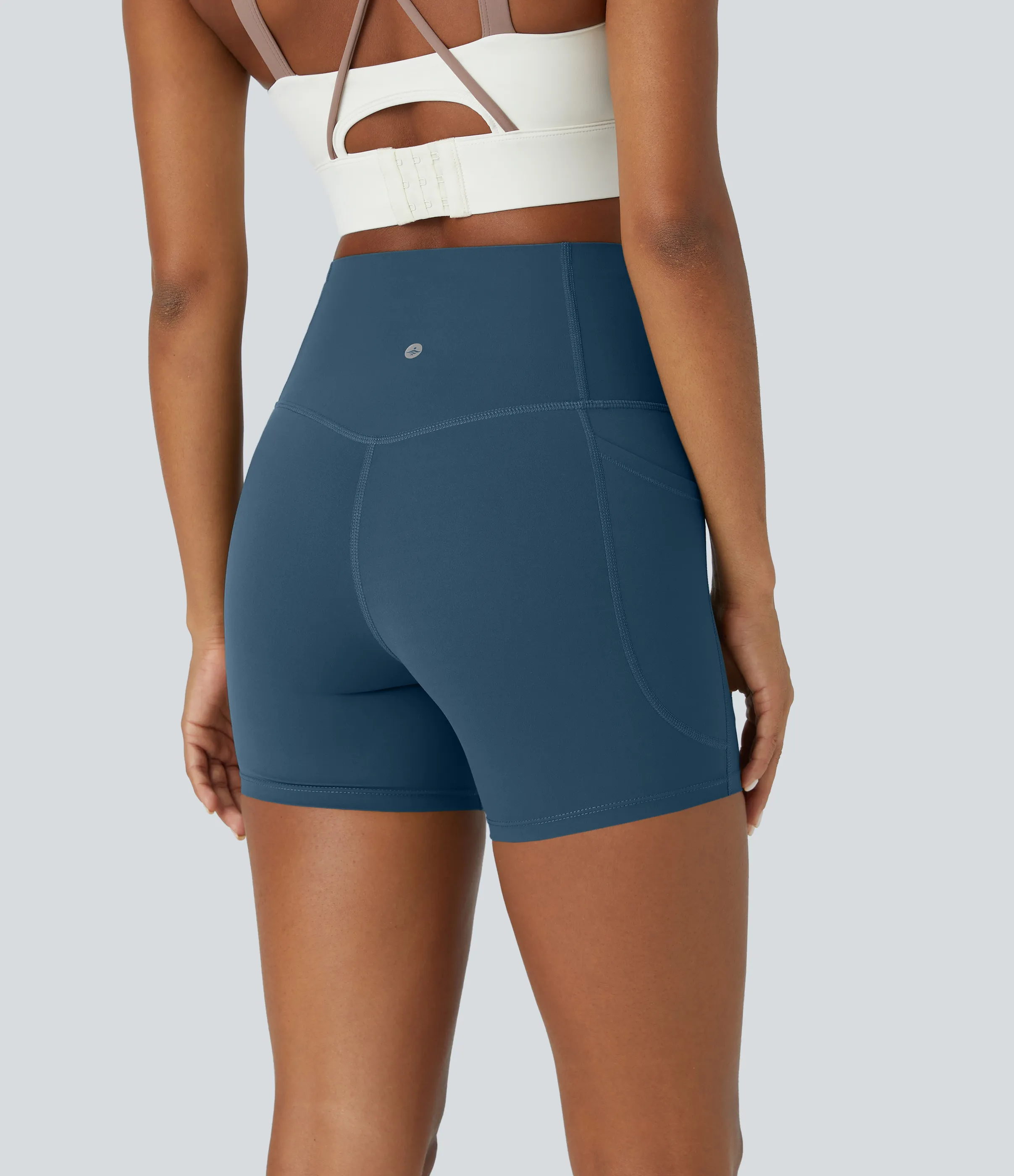 Halara Shorts de ciclista UltraSculpt™ moldeadores de abdomen de tiro alto y bolsillos laterales 12.5cm - Majolica Blue - XL sold by Halara product image thumbnail 3