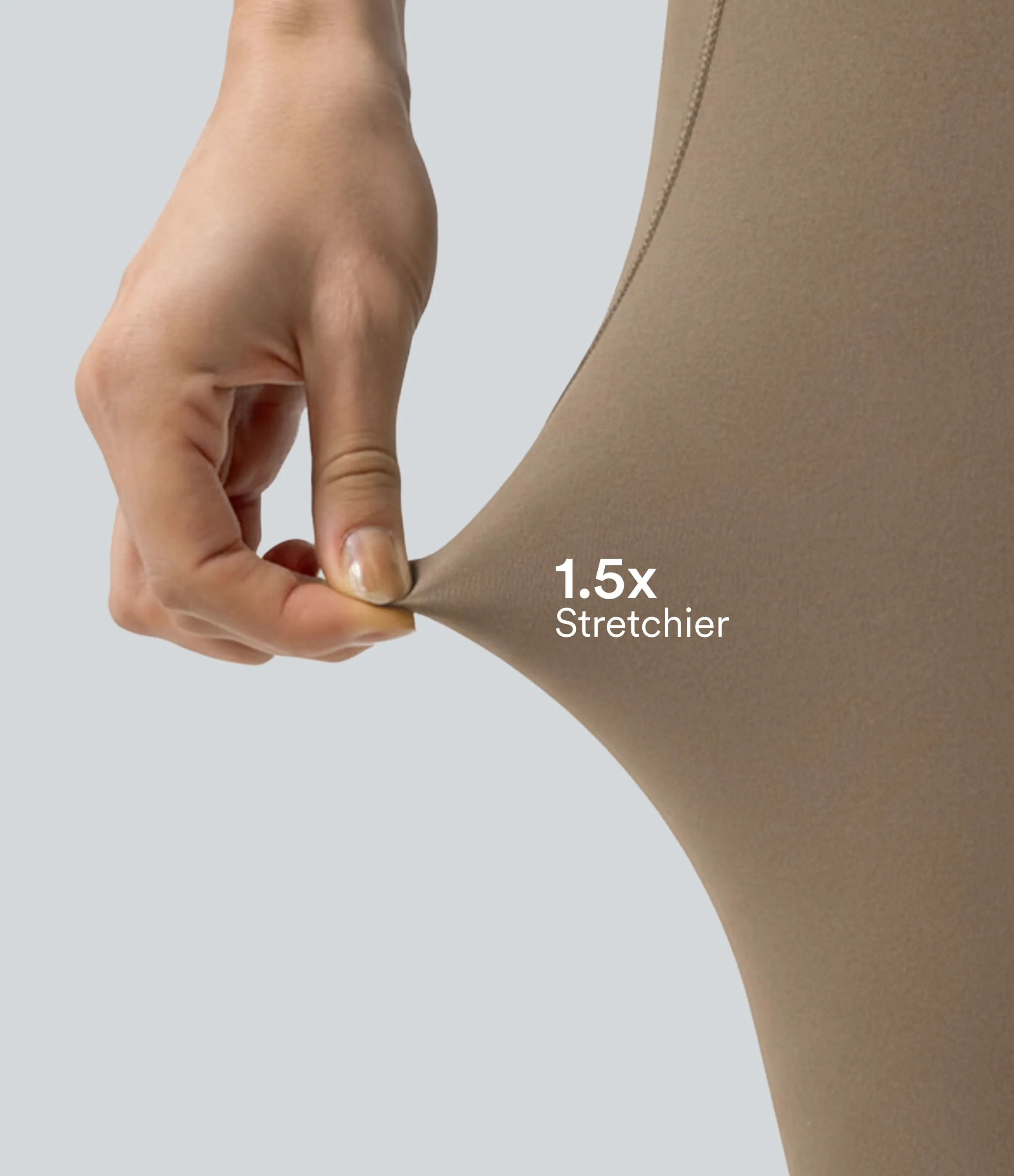 Halara Leggings SoCinched UltraSculpt entrenamiento control abdomen bolsillo lateral tiro alto - Dawn Brown - L(7/8) sold by Halara product image thumbnail 5