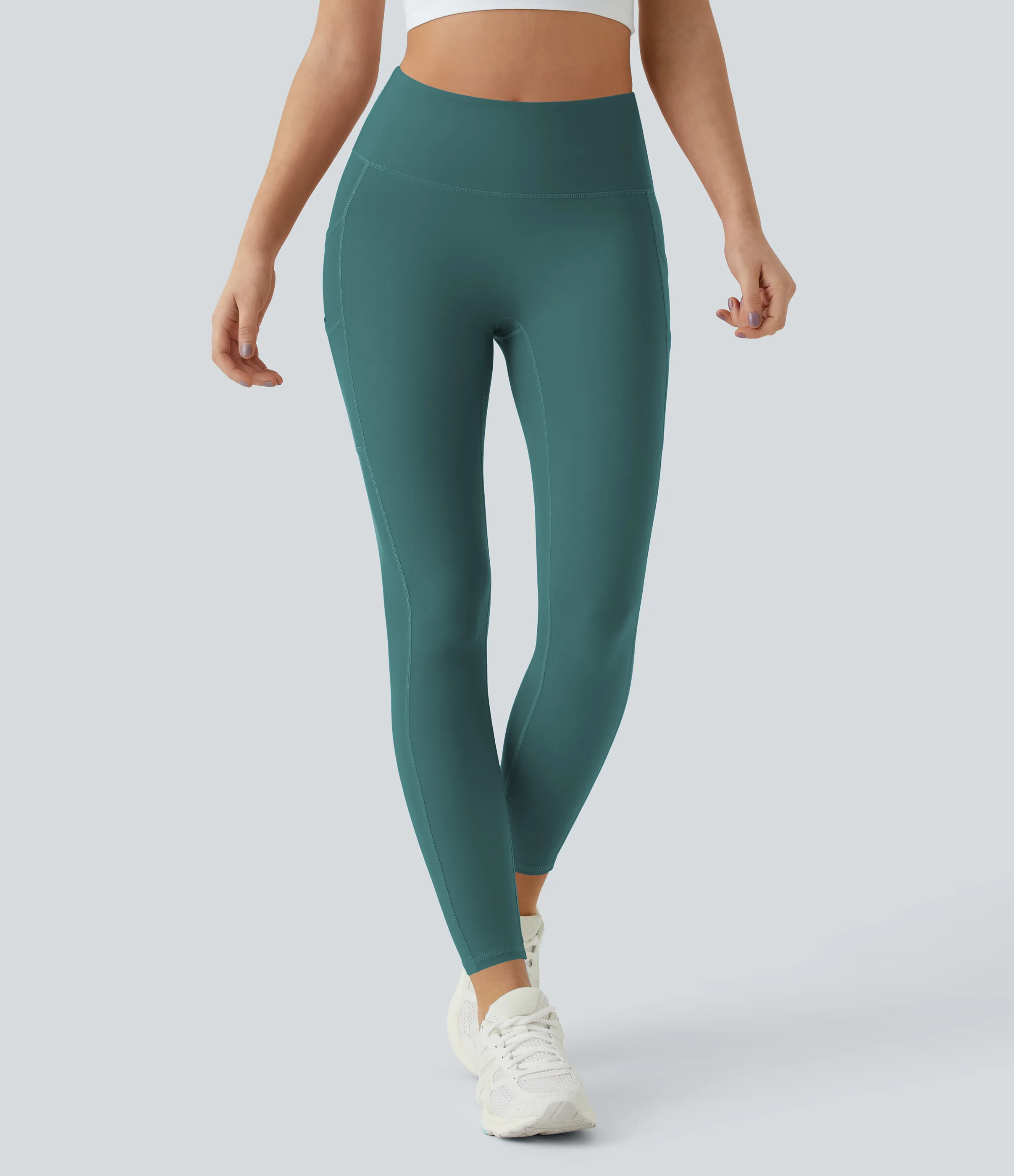 Halara Leggings Softlyzero™ liso bolsillo doble tiro alto-UPF50+ - Viridian - XL(full_length) sold by Halara product image thumbnail 4