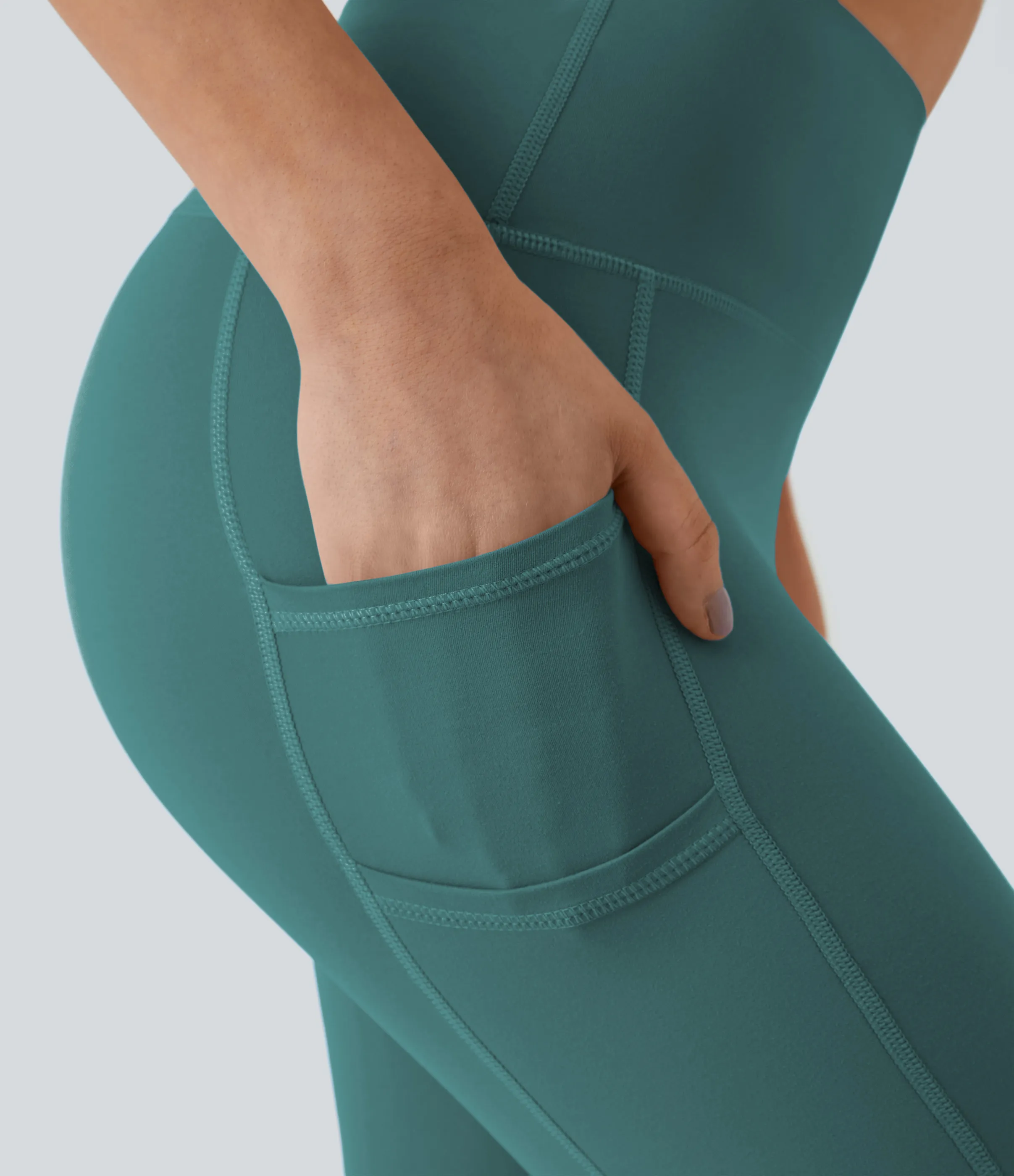 Halara Leggings Softlyzero™ liso bolsillo doble tiro alto-UPF50+ - Viridian - XL(full_length) sold by Halara product image thumbnail 5