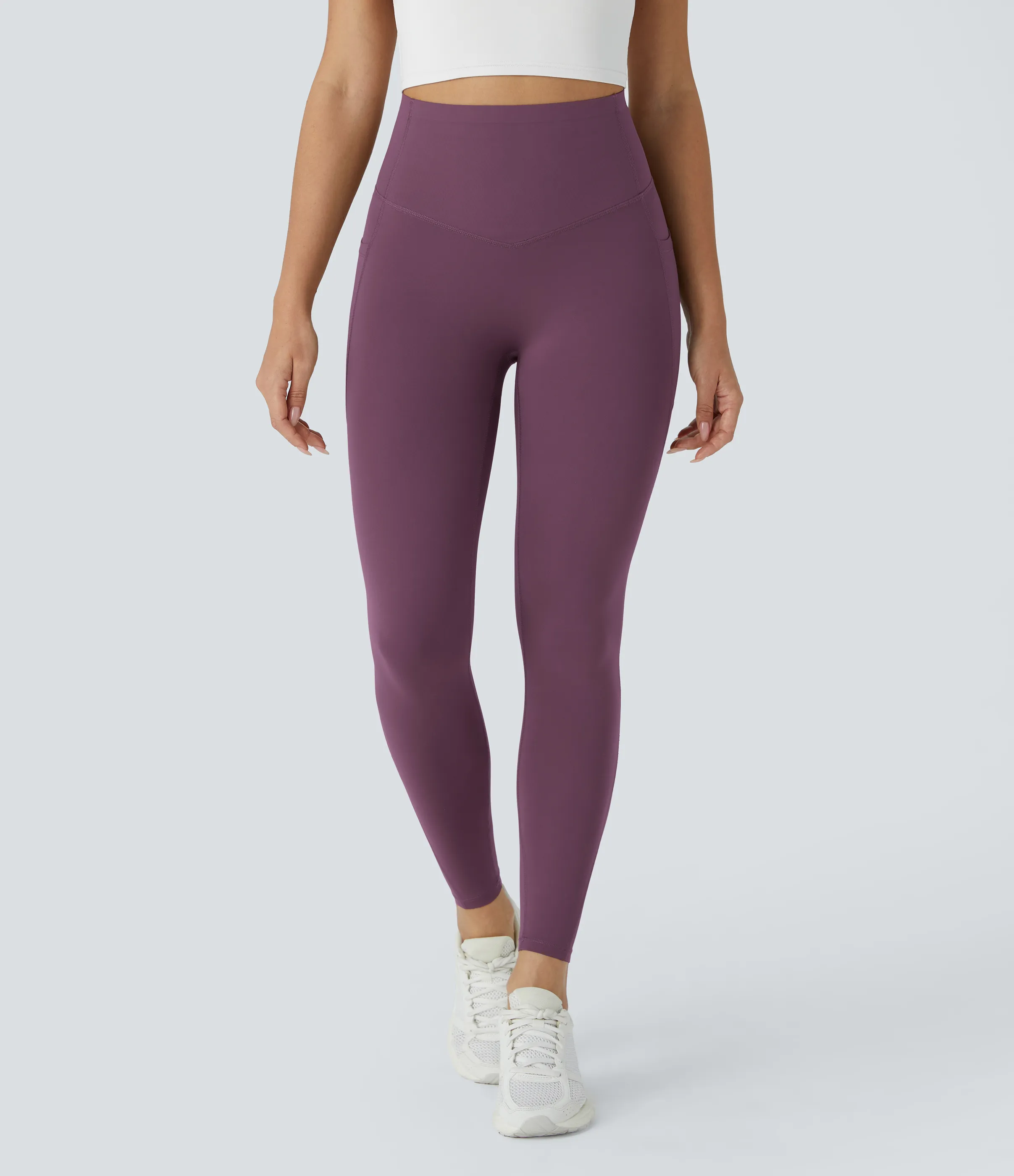 Halara Leggings SoCinched UltraSculpt tiro alto realce glúteos control abdomen bolsillo lateral moldeador - Night's Purple - M(full_length) sold by Halara product image thumbnail 3