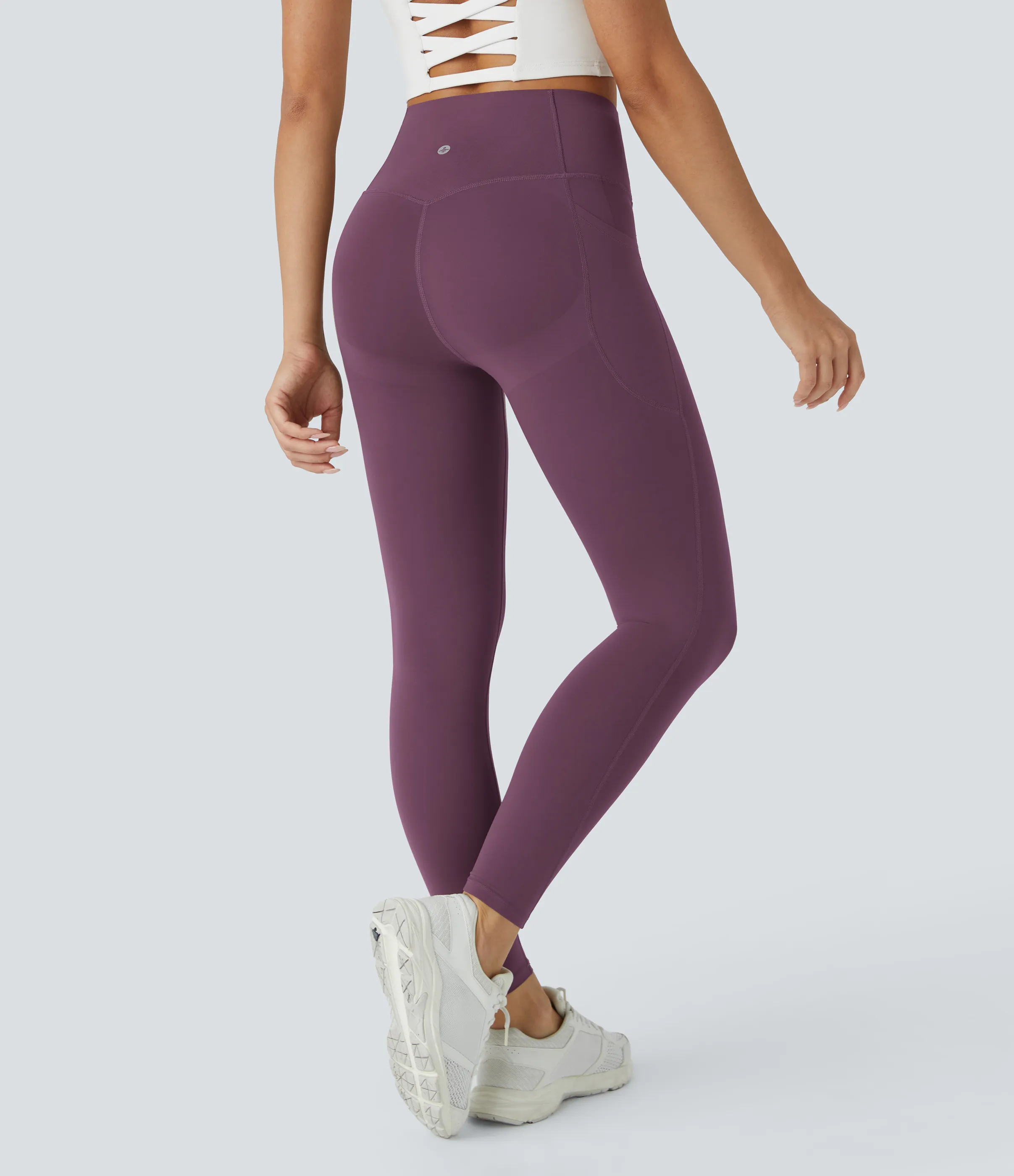 Halara Leggings SoCinched UltraSculpt tiro alto realce glúteos control abdomen bolsillo lateral moldeador - Night's Purple - M(full_length) sold by Halara product image thumbnail 5