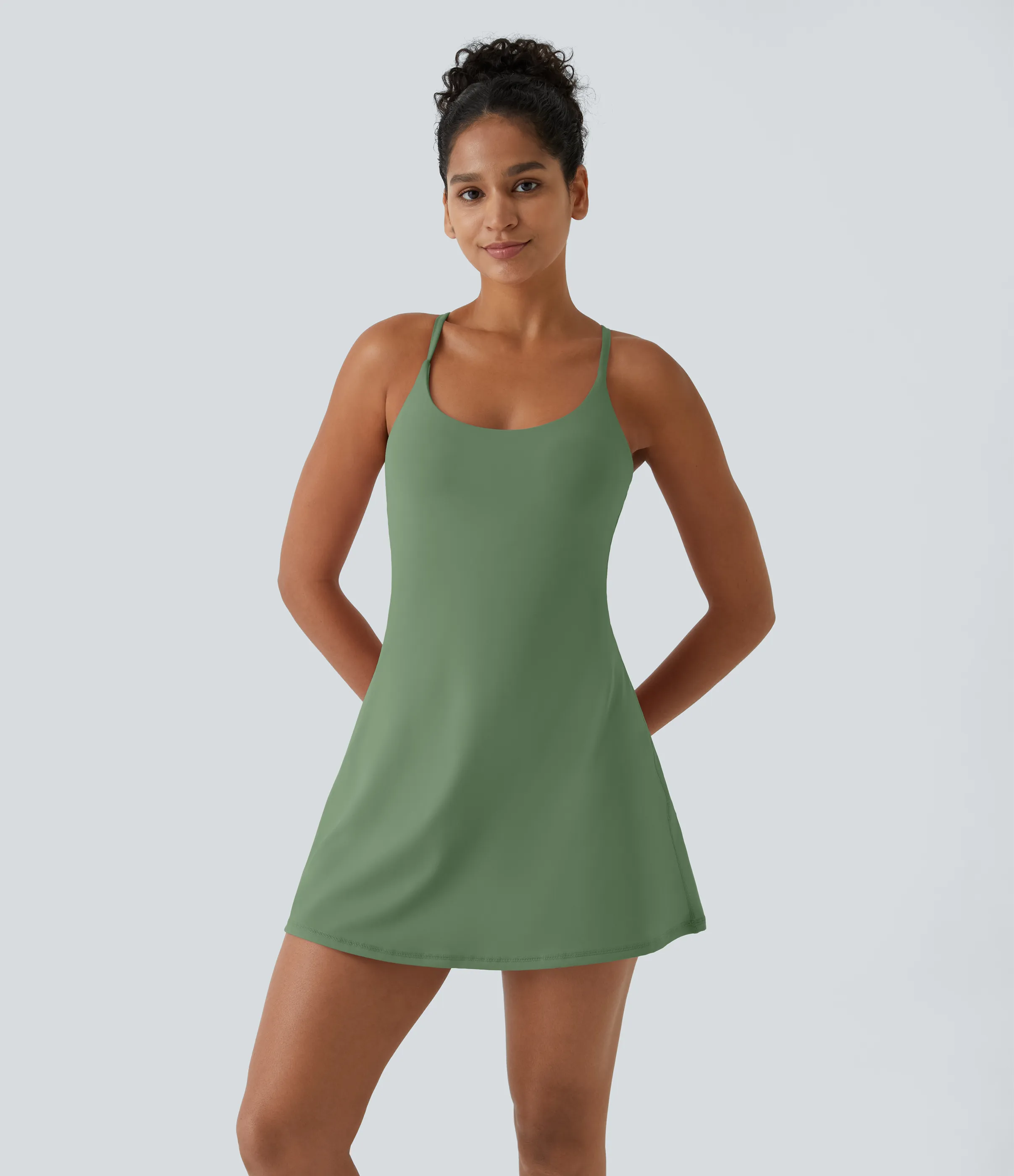 Halara Vestido activo Softlyzero™ Plush sin espalda-Edición Easy Peezy - Kashmir - S sold by Halara product image thumbnail 4