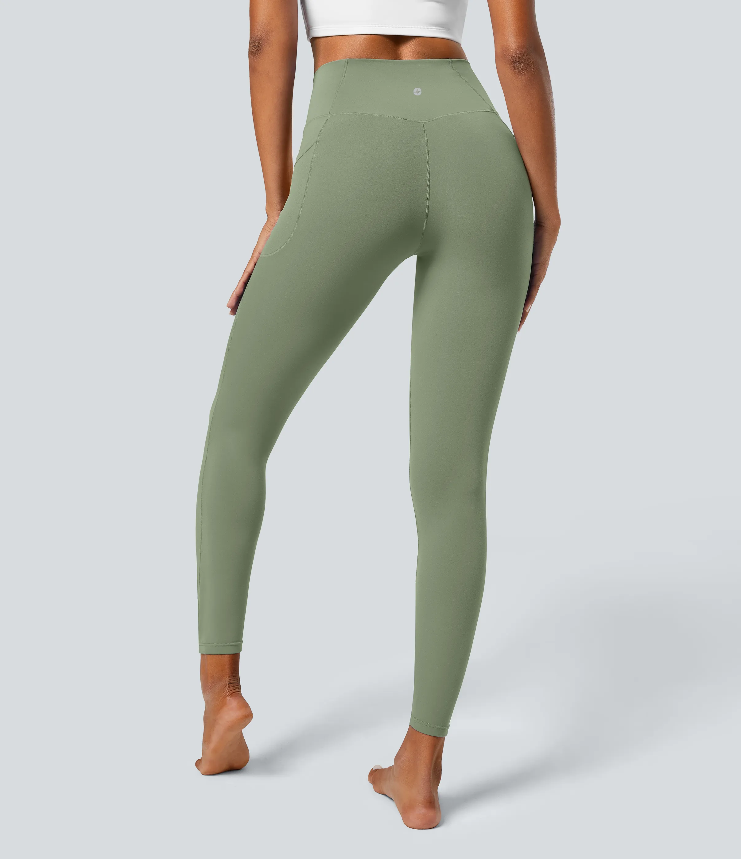 Halara Leggings Softlyzero™ liso bolsillo cruzado - Asparagus - L(full_length) sold by Halara product image thumbnail 3